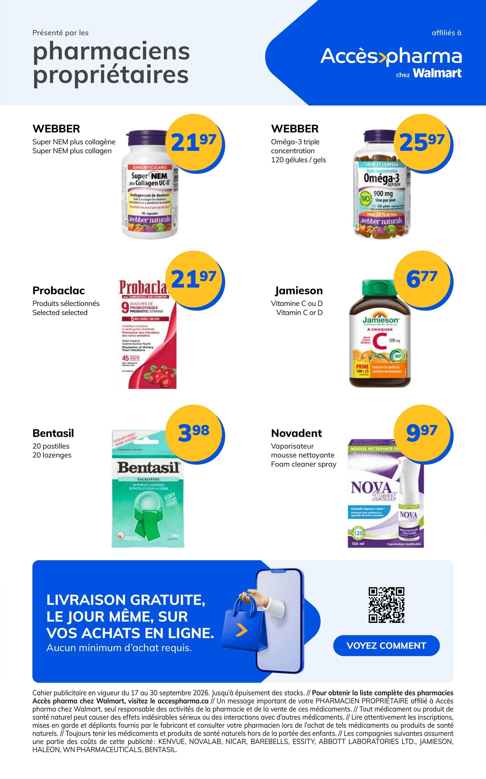 Circulaire Accès Pharma — page 3, du 17 au 30 septembre 2026