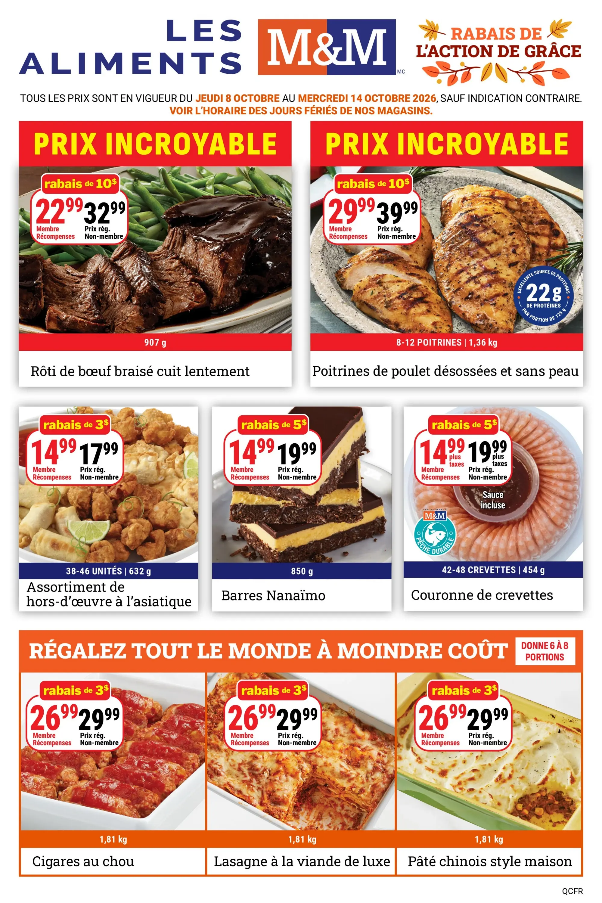 Circulaire Les Aliments M&M — page 2, du 8 au 14 octobre 2026
