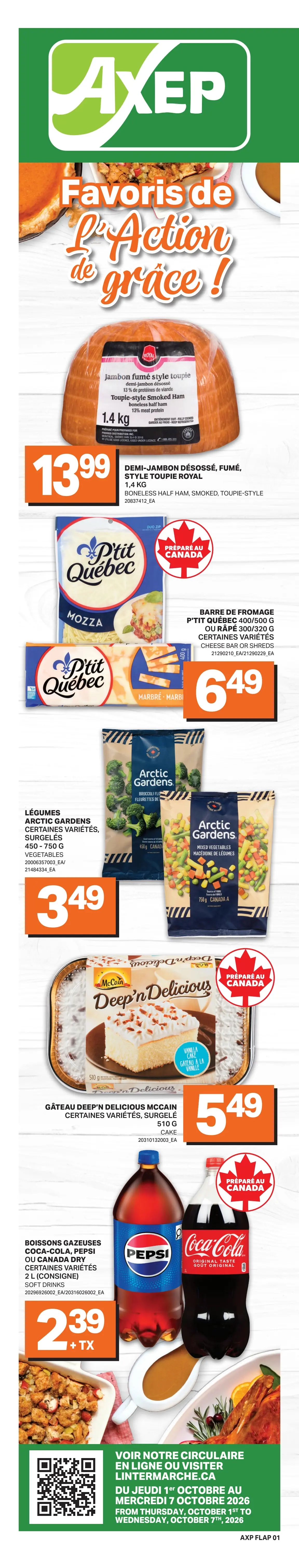 Circulaire Axep — page 2, du 1 au 7 octobre 2026