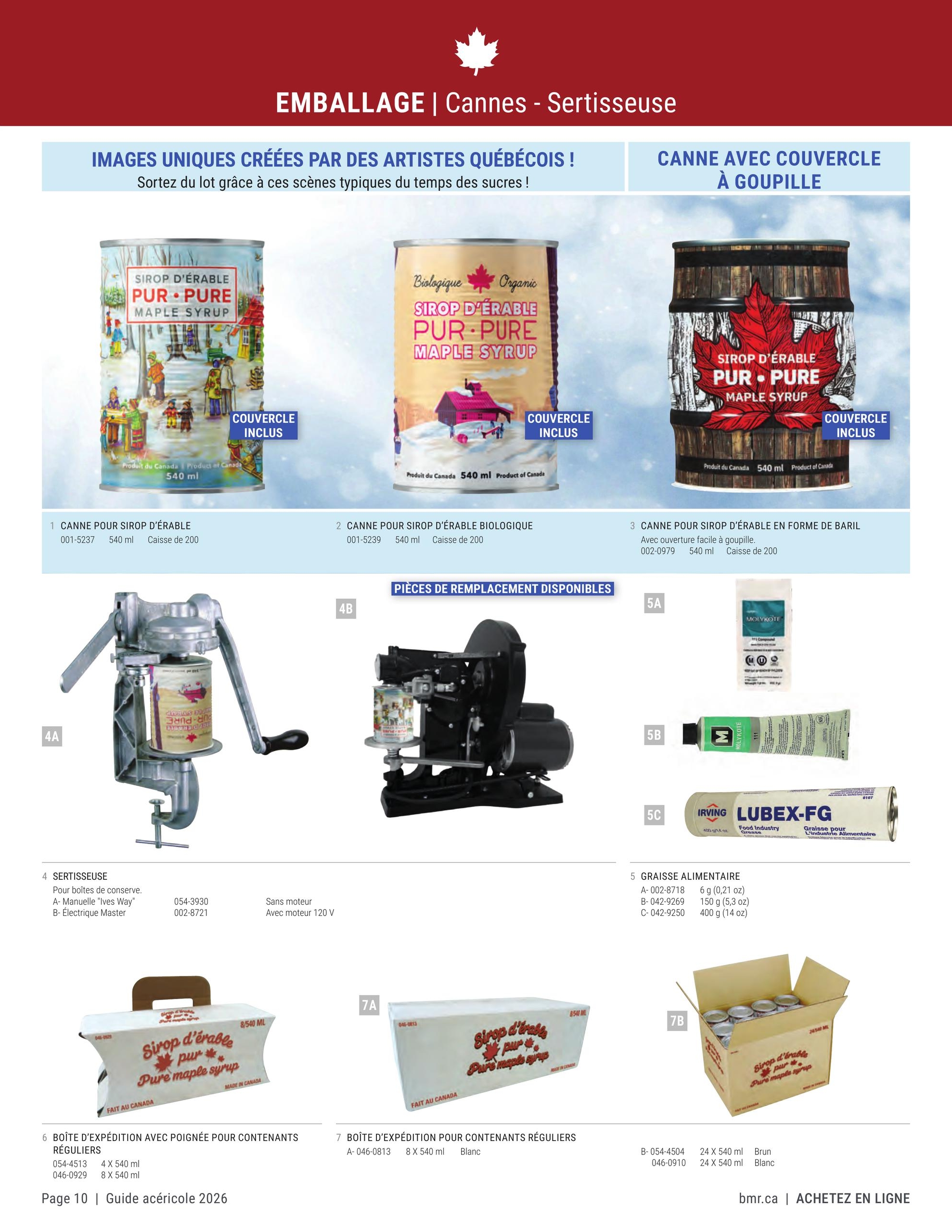 Circulaire BMR Guide Acericole Saison 2026 — page 10, du 1 janvier au 31 décembre 2026