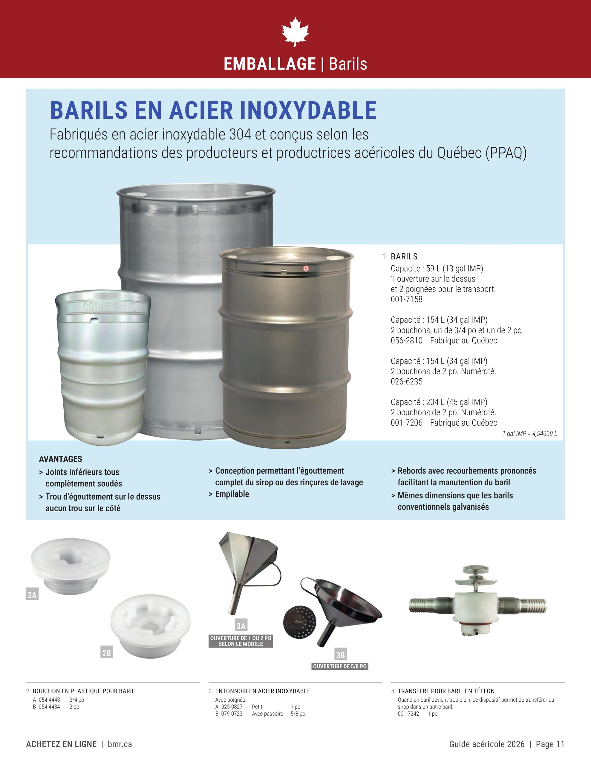 Circulaire BMR Guide Acericole Saison 2026 — page 11, du 1 janvier au 31 décembre 2026