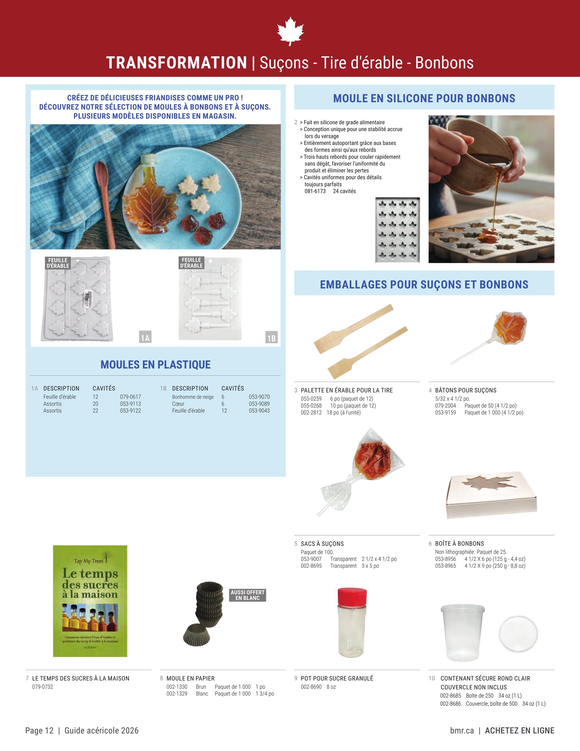 Circulaire BMR Guide Acericole Saison 2026 — page 12, du 1 janvier au 31 décembre 2026