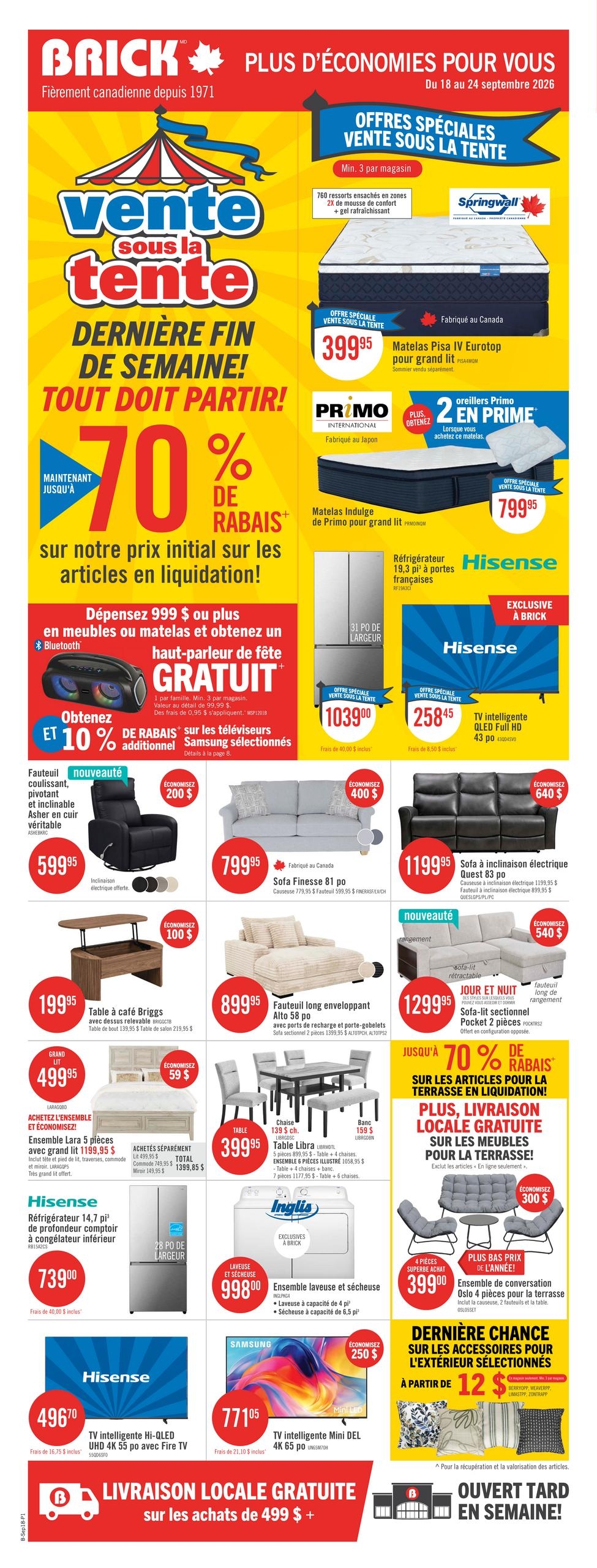Circulaire Brick — page 1, du 18 au 24 septembre 2026