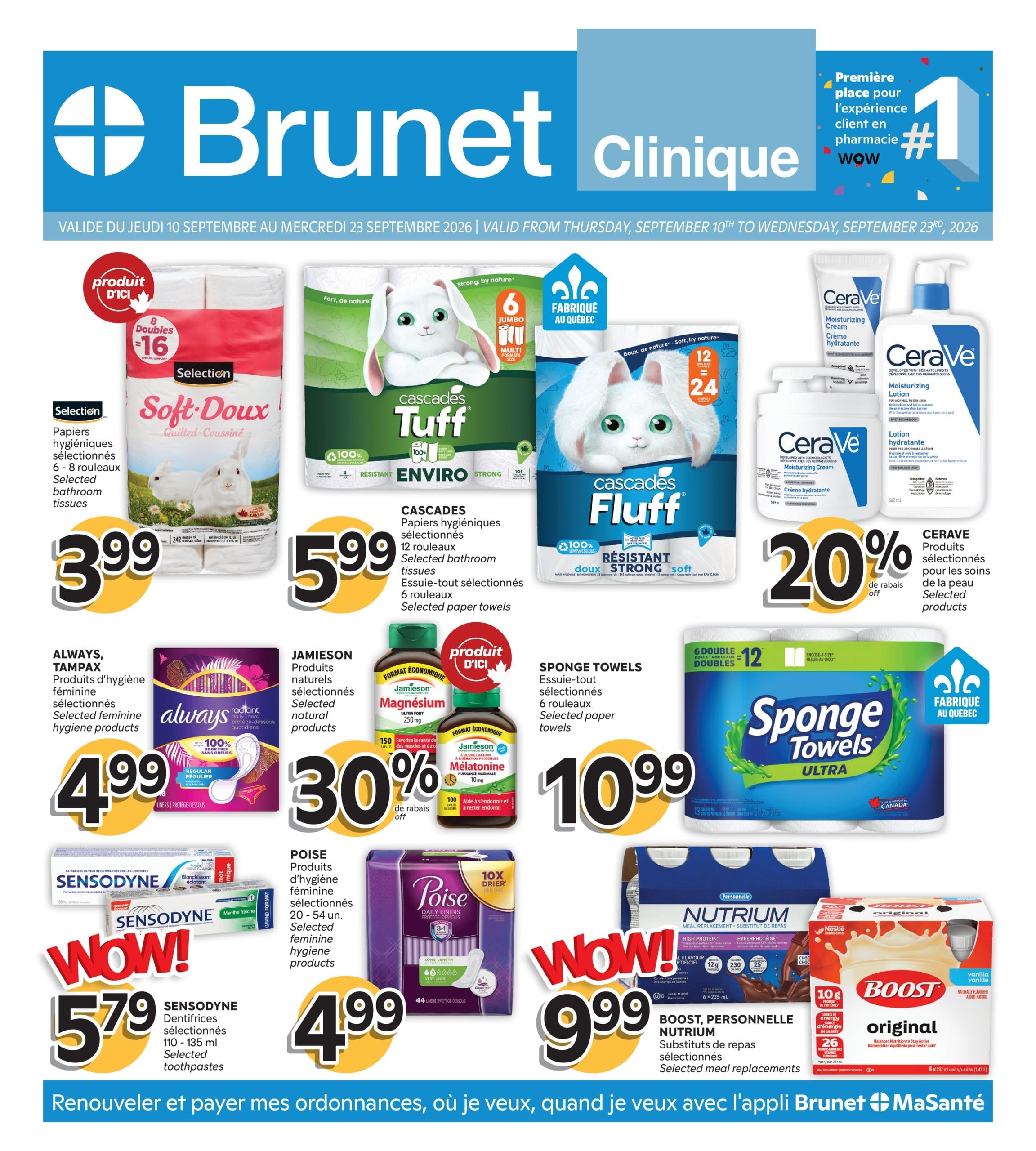 Circulaire Brunet — page 1, du 10 au 23 septembre 2026