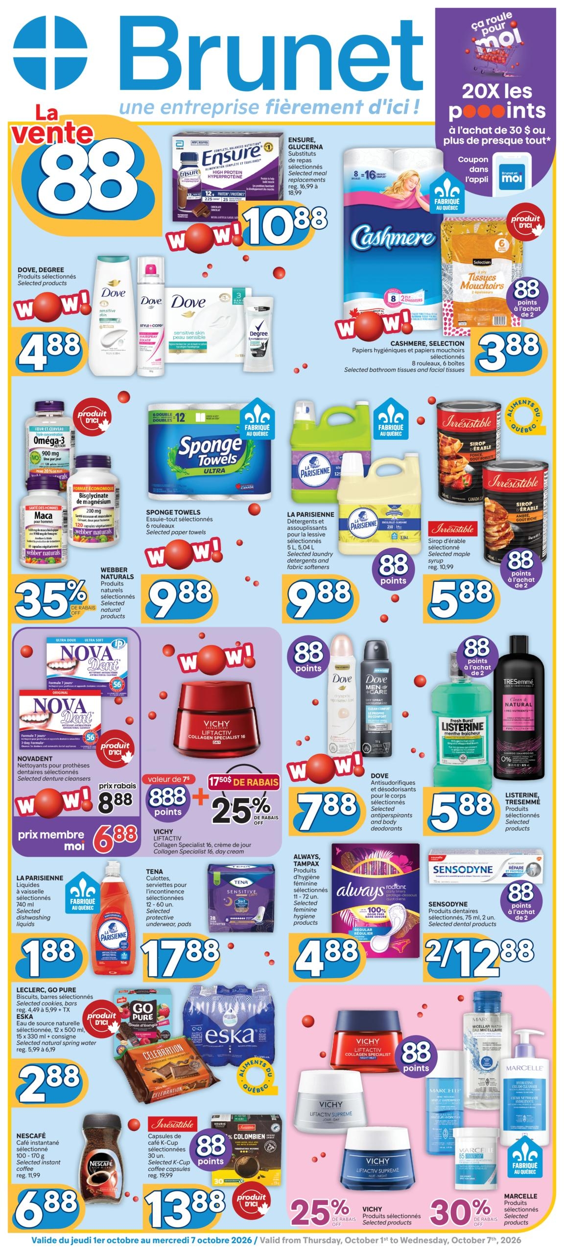 Circulaire Brunet Pharmacie 2 — page 1, du 1 au 7 octobre 2026