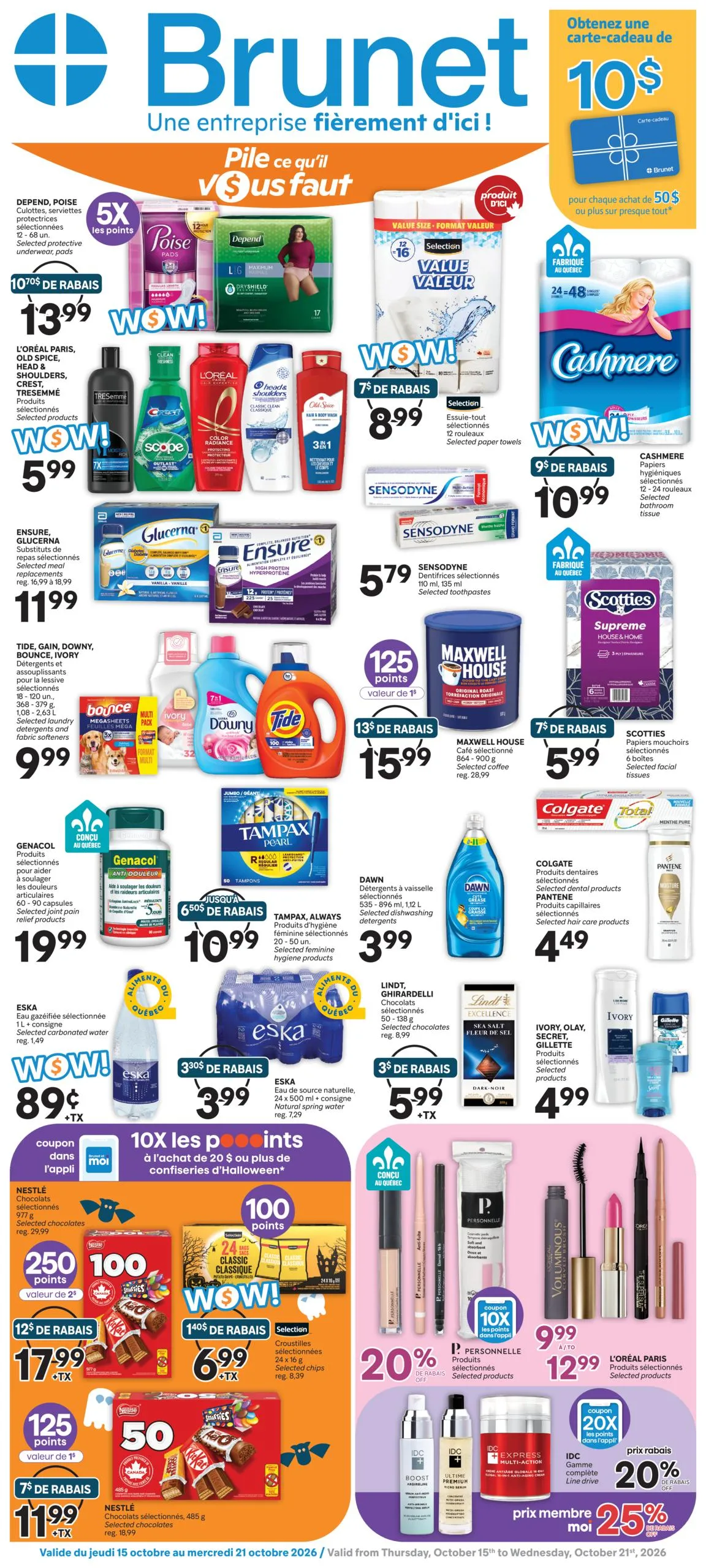 Circulaire Brunet Pharmacie 2 — page 1, du 15 au 21 octobre 2026