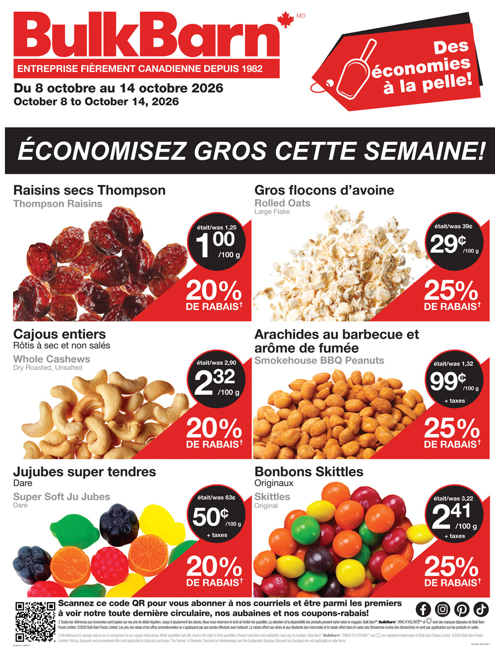 Circulaire Bulk Barn — page 1, du 8 au 14 octobre 2026