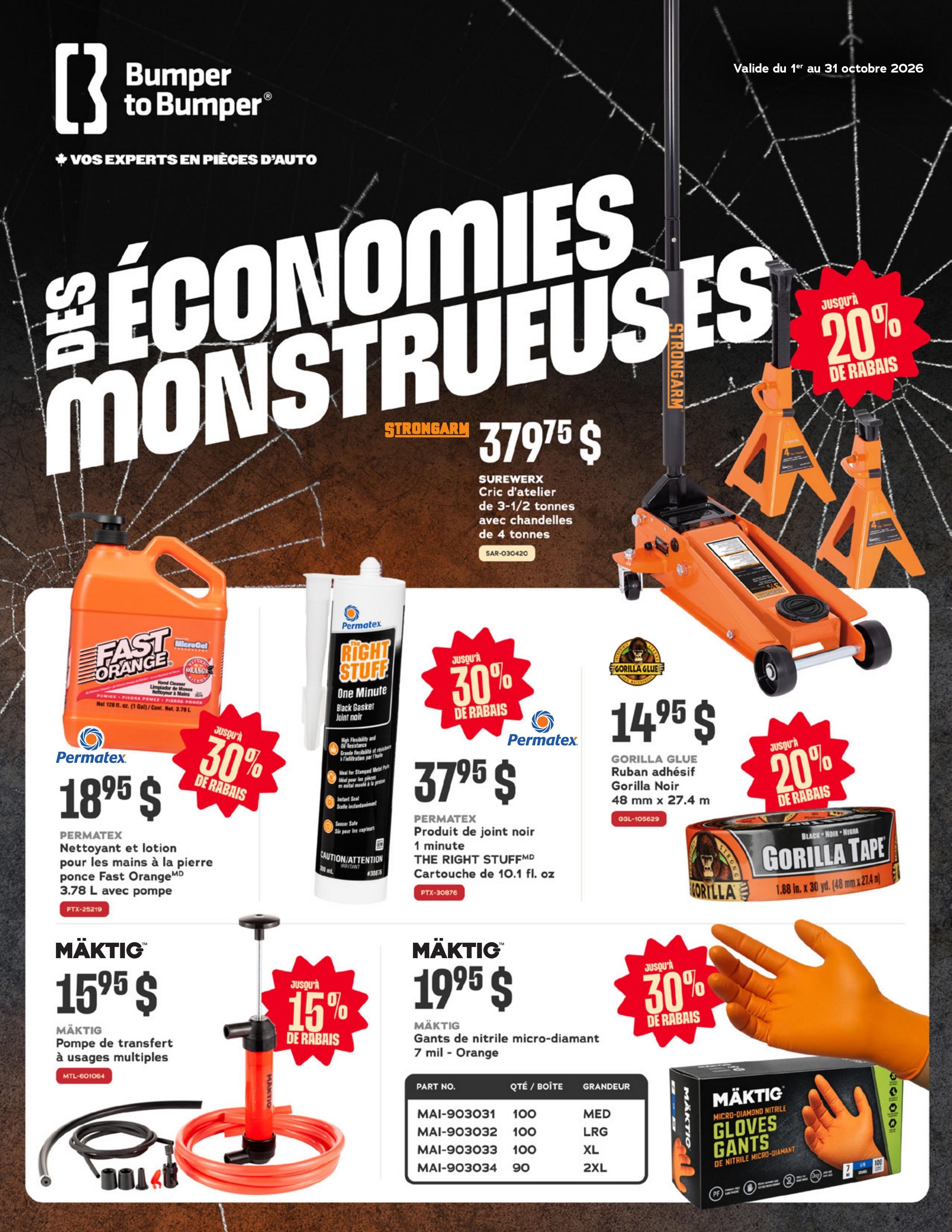 Circulaire Bumper to Bumper — page 1, du 1 au 31 octobre 2026