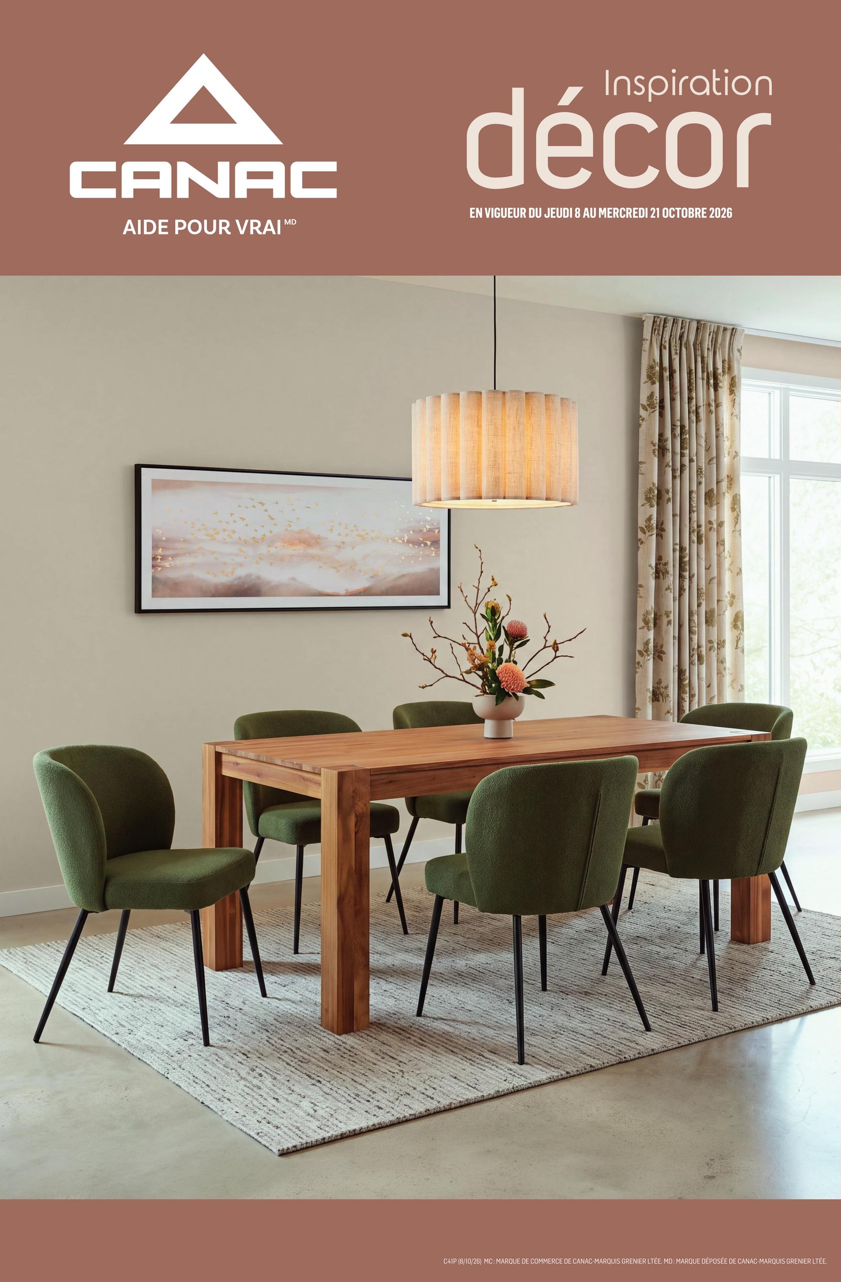 Circulaire Canac Inspiration Decor — page 1, du 8 au 21 octobre 2026