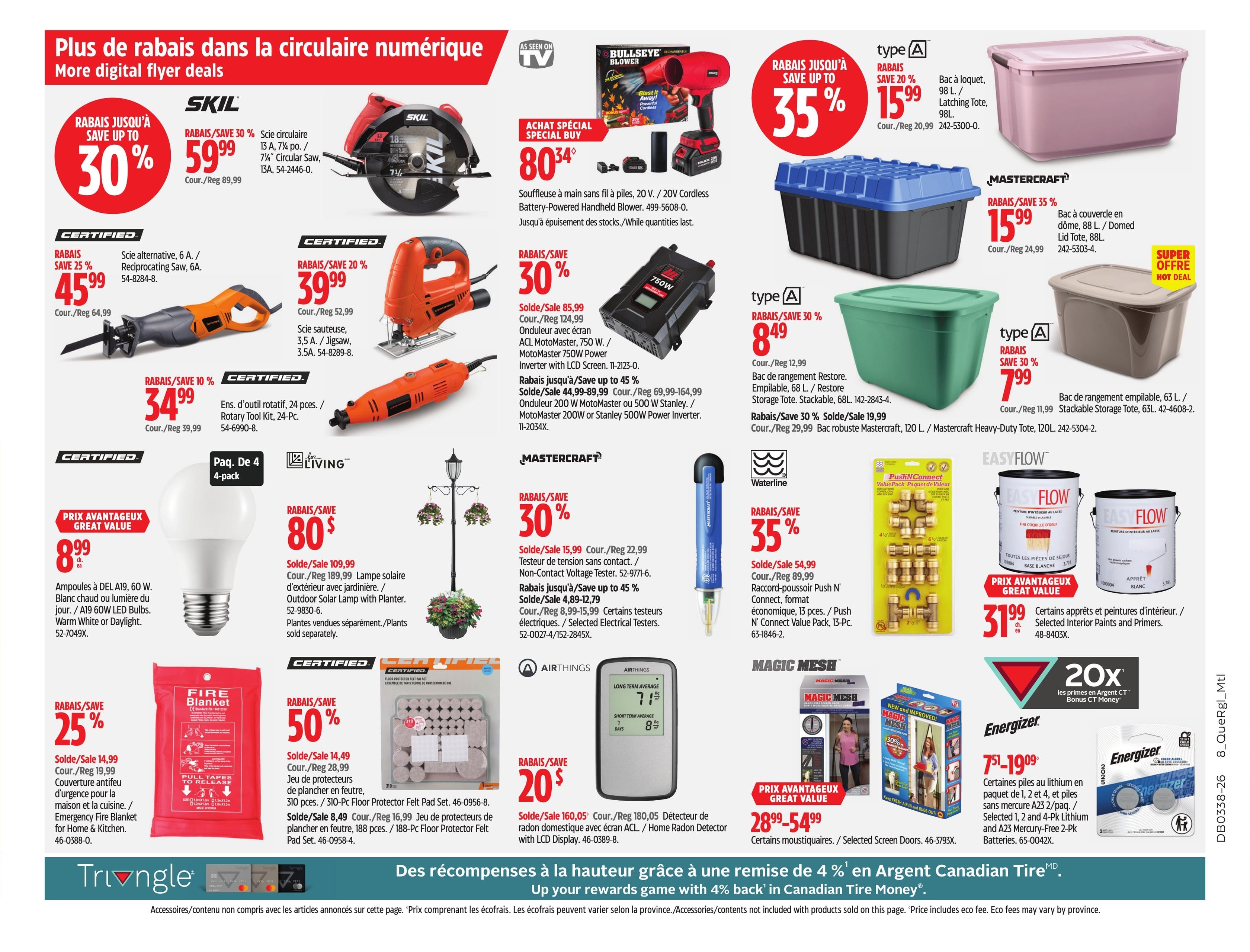 Circulaire Canadian Tire — page 12, du 6 août au 24 septembre 2026