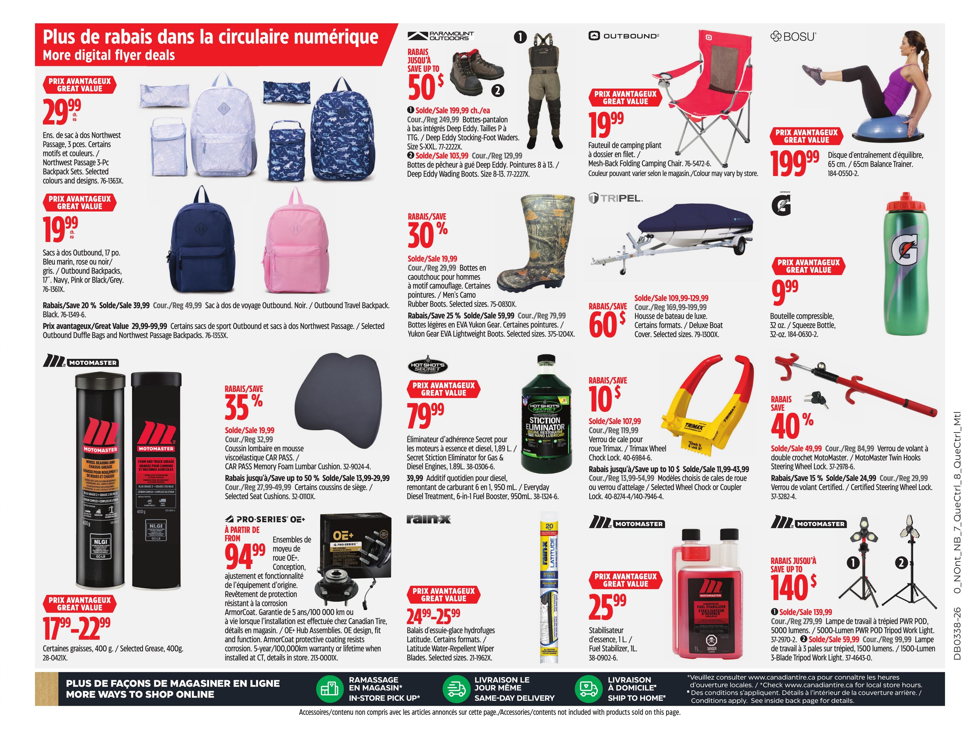 Circulaire Canadian Tire — page 29, du 6 août au 24 septembre 2026