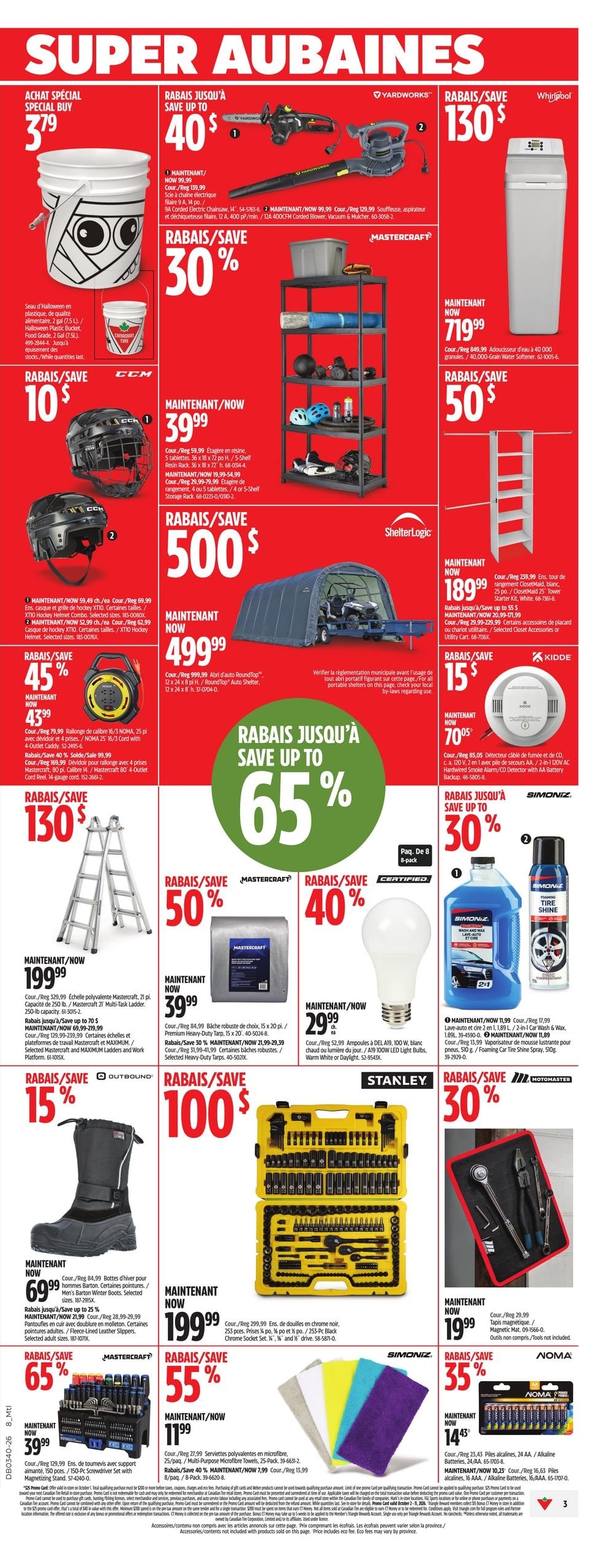 Circulaire Canadian Tire — page 3, du 1 au 7 octobre 2026