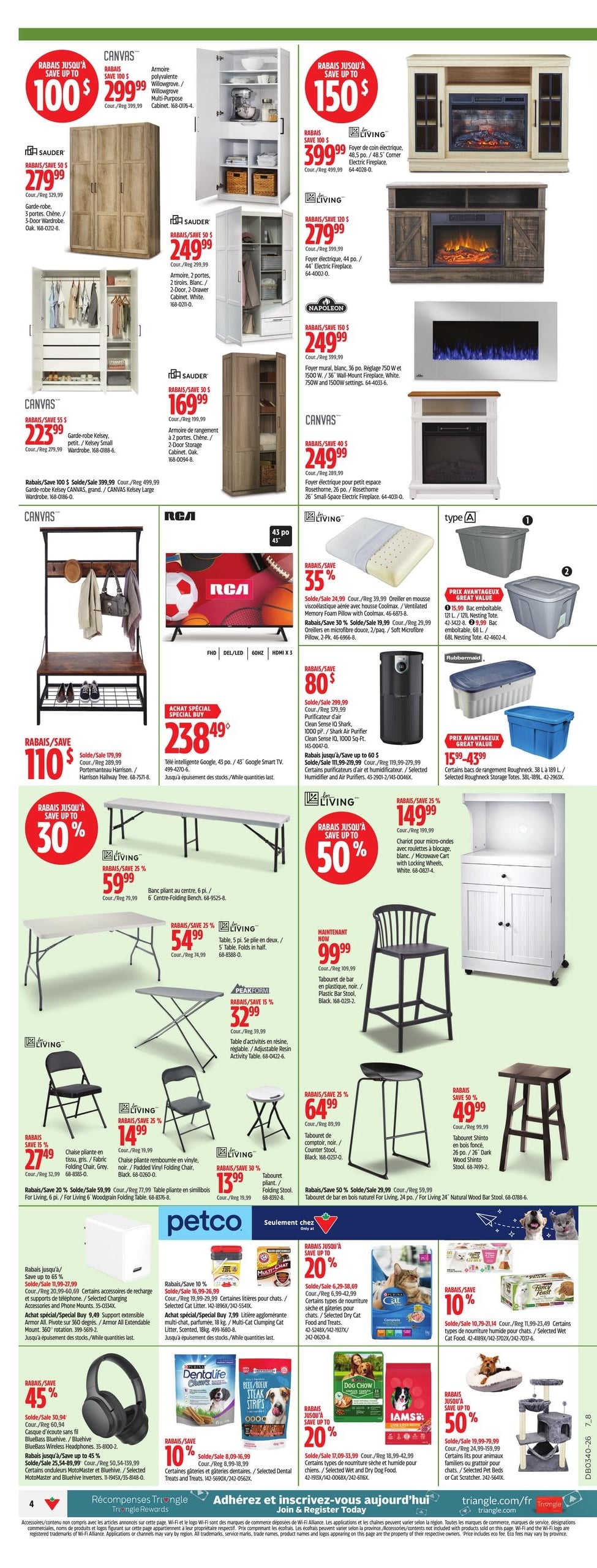 Circulaire Canadian Tire — page 4, du 1 au 7 octobre 2026