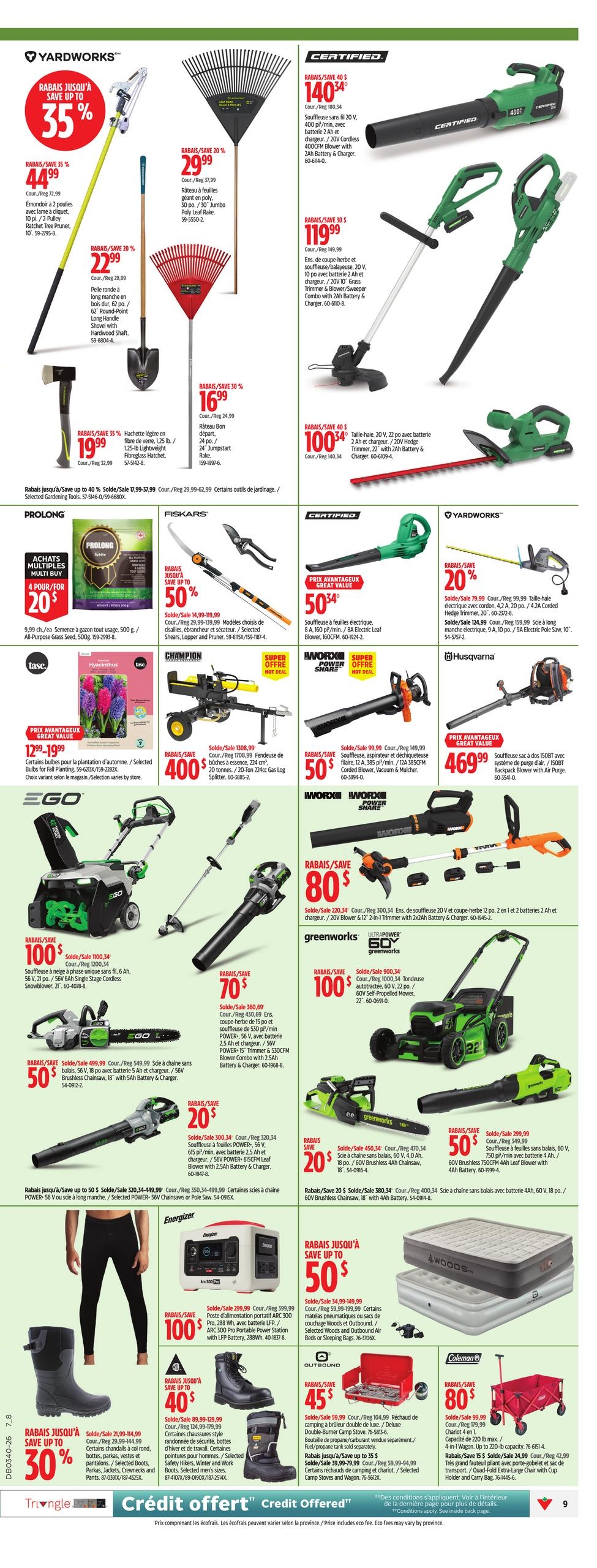 Circulaire Canadian Tire — page 9, du 1 au 7 octobre 2026