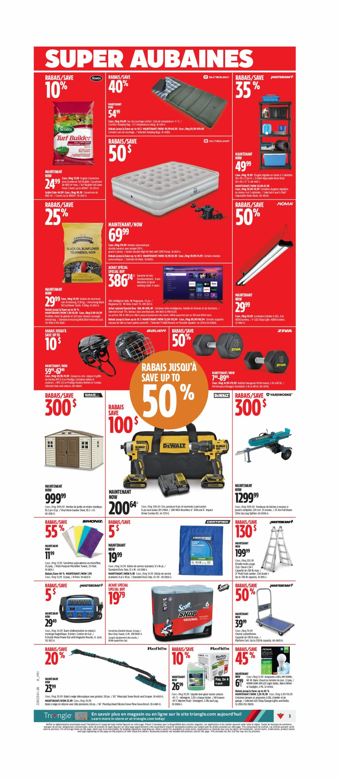 Circulaire Canadian Tire — page 3, du 8 au 14 octobre 2026