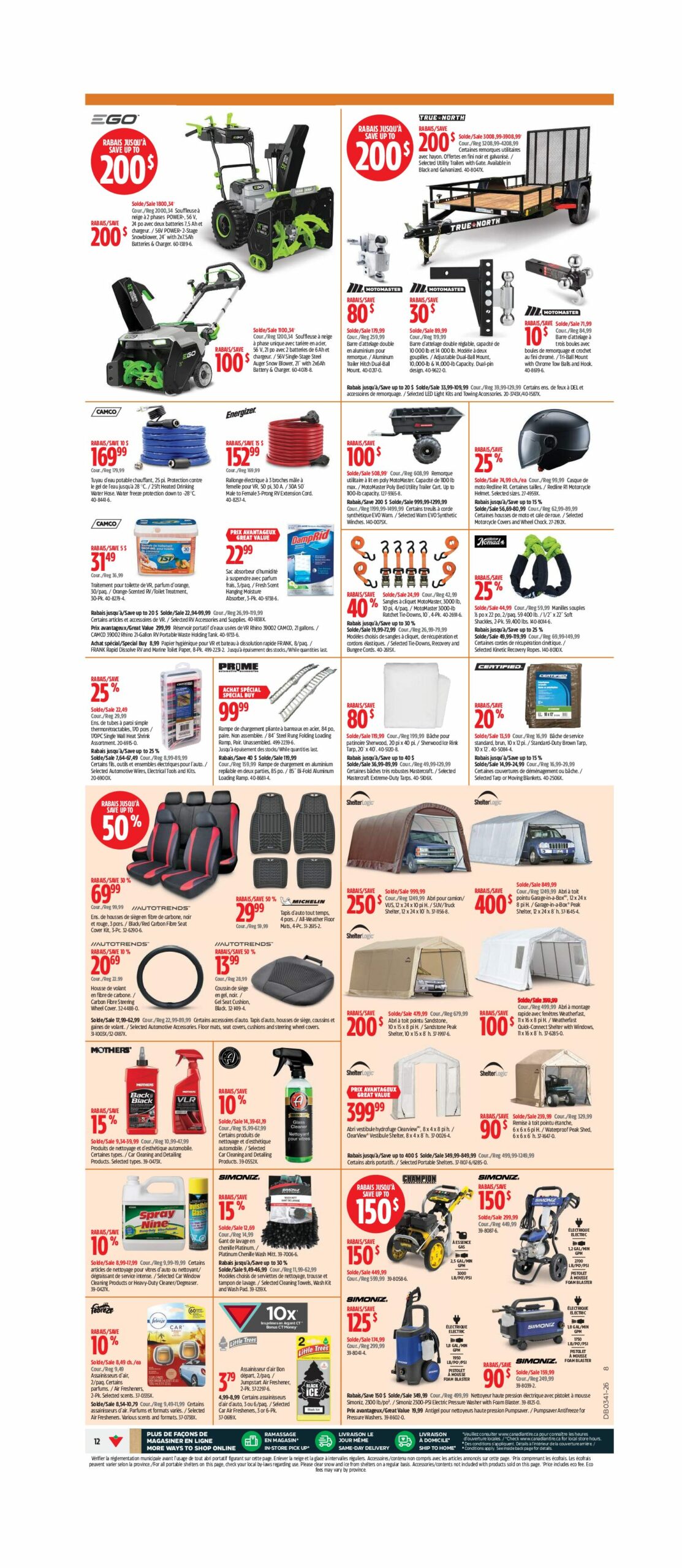Circulaire Canadian Tire — page 12, du 8 au 14 octobre 2026