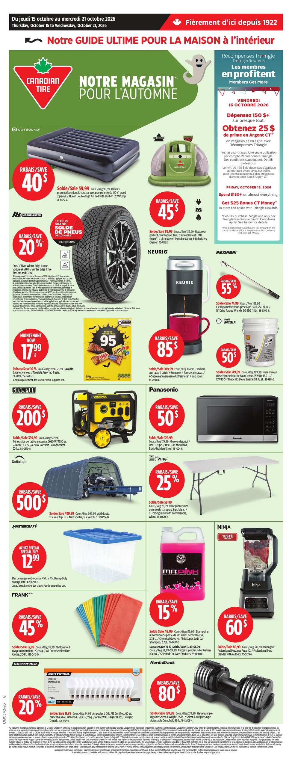 Circulaire Canadian Tire — page 3, du 15 au 21 octobre 2026