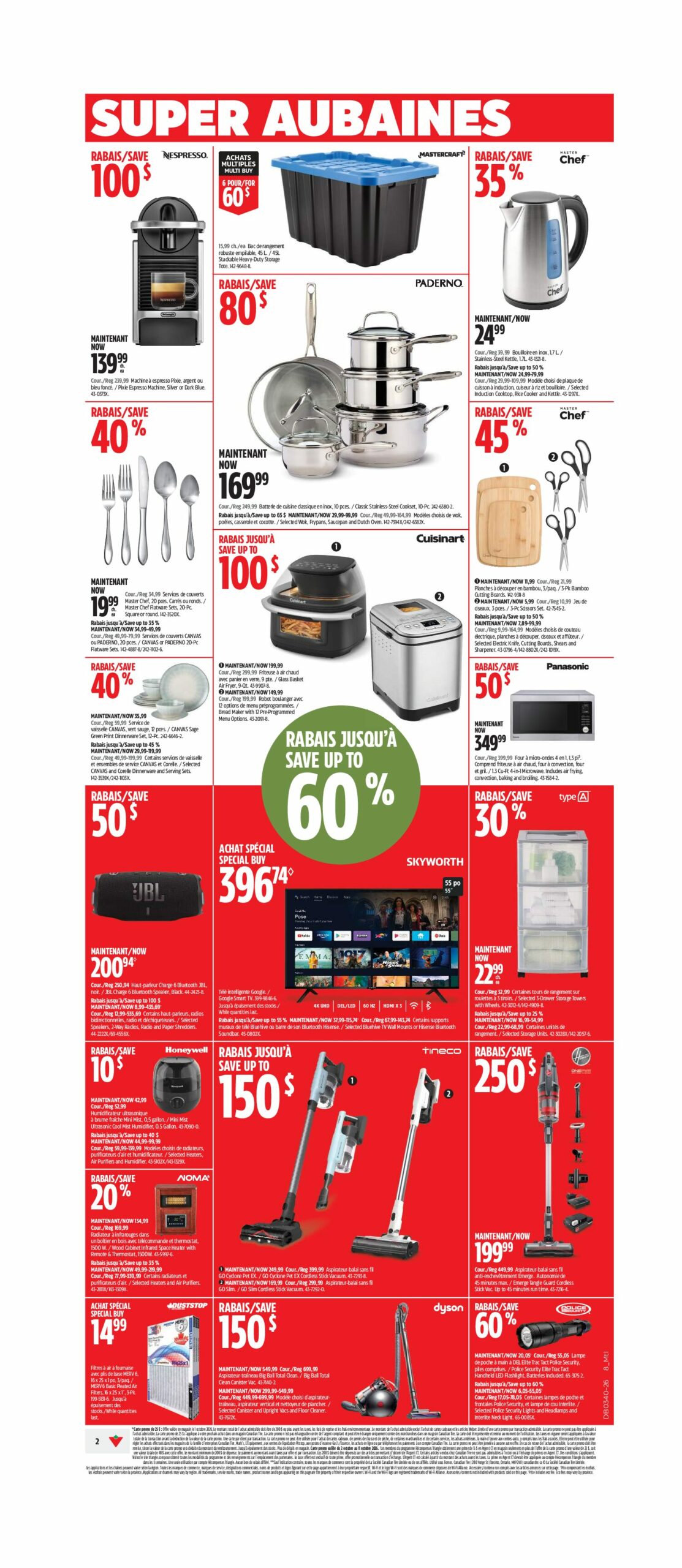 Circulaire Canadian Tire Super Solde — page 2, du 1 au 7 octobre 2026