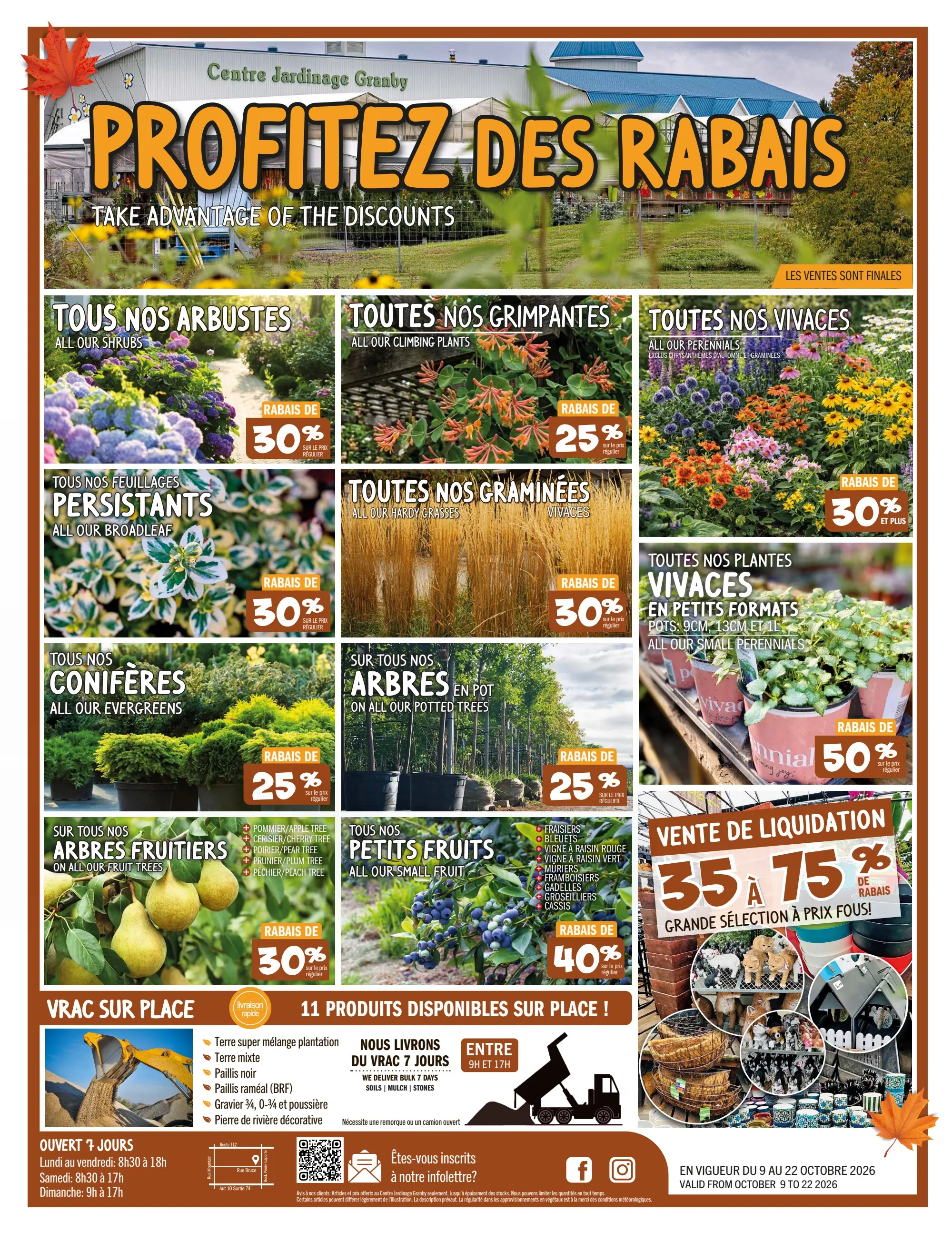 Circulaire Centre Jardinage Granby — page 3, du 9 au 22 octobre 2026