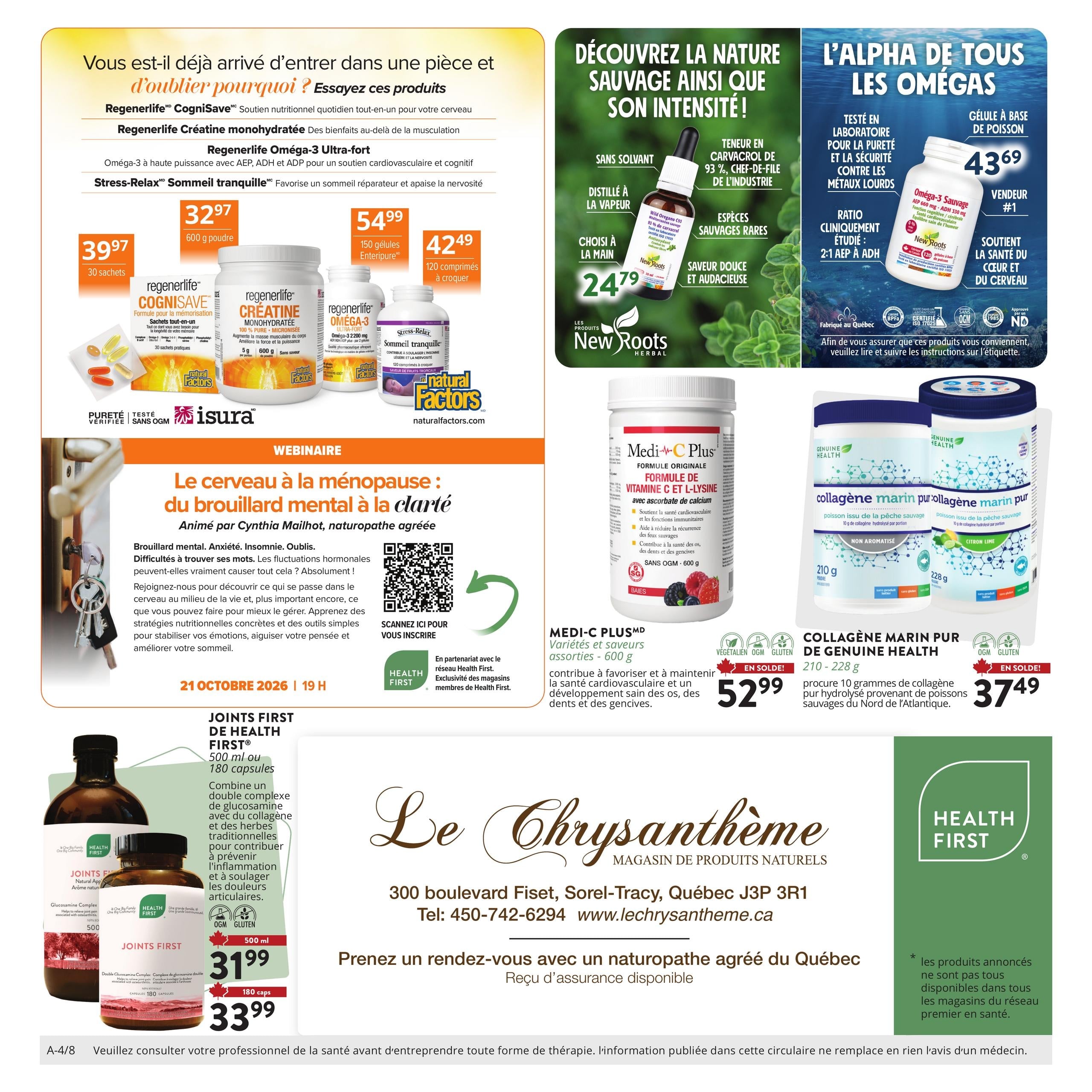 Circulaire Le Chrysanthème — page 4, du 2 au 31 octobre 2026