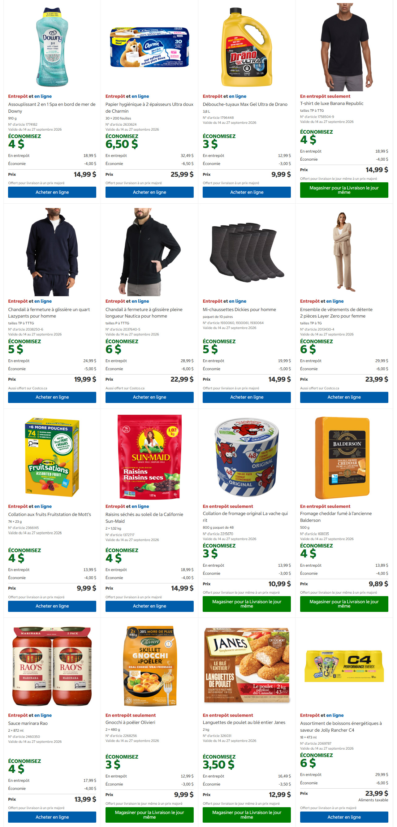 Circulaire Costco — page 3, du 14 au 27 septembre 2026