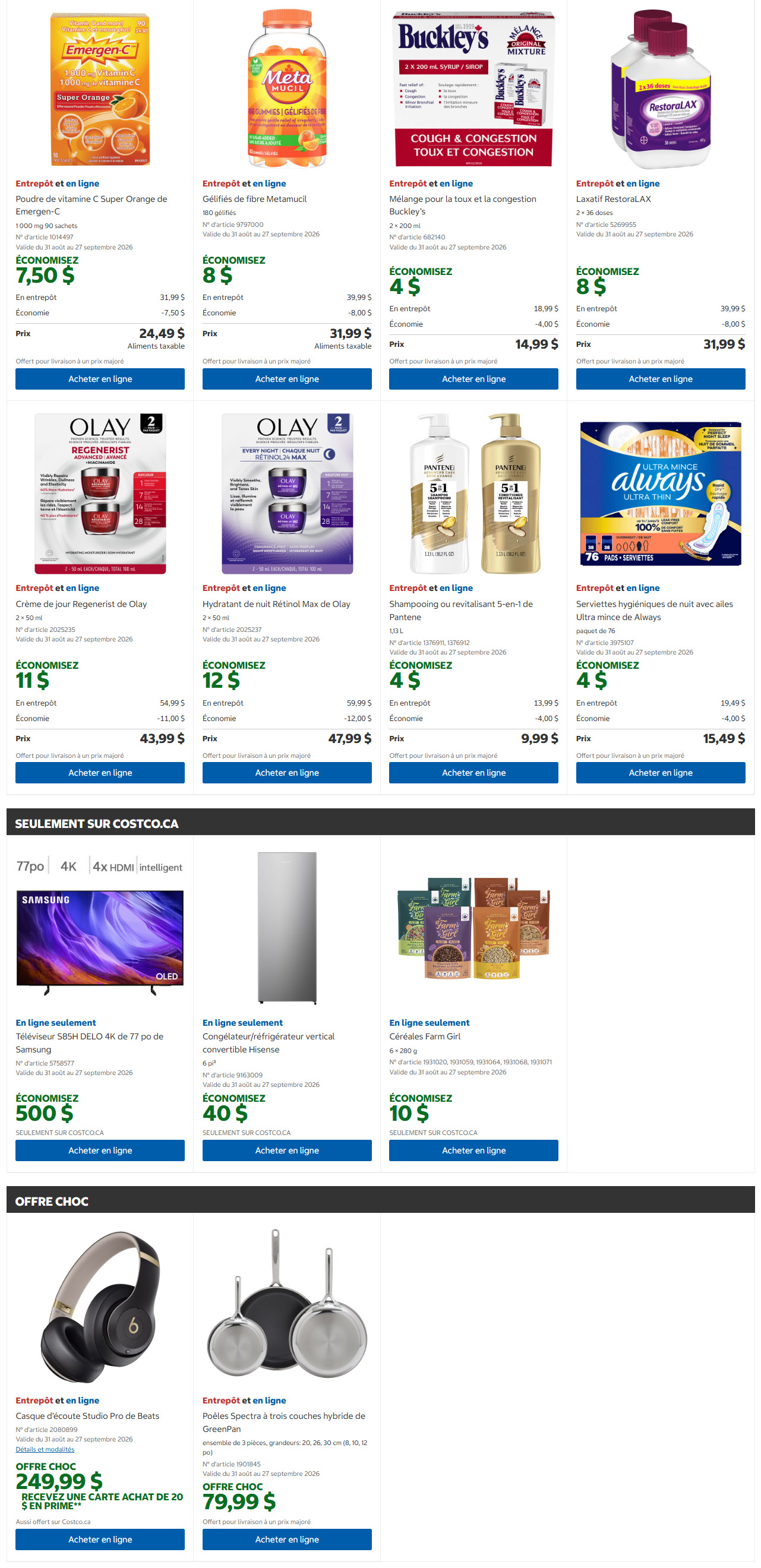 Circulaire Costco — page 6, du 14 au 27 septembre 2026