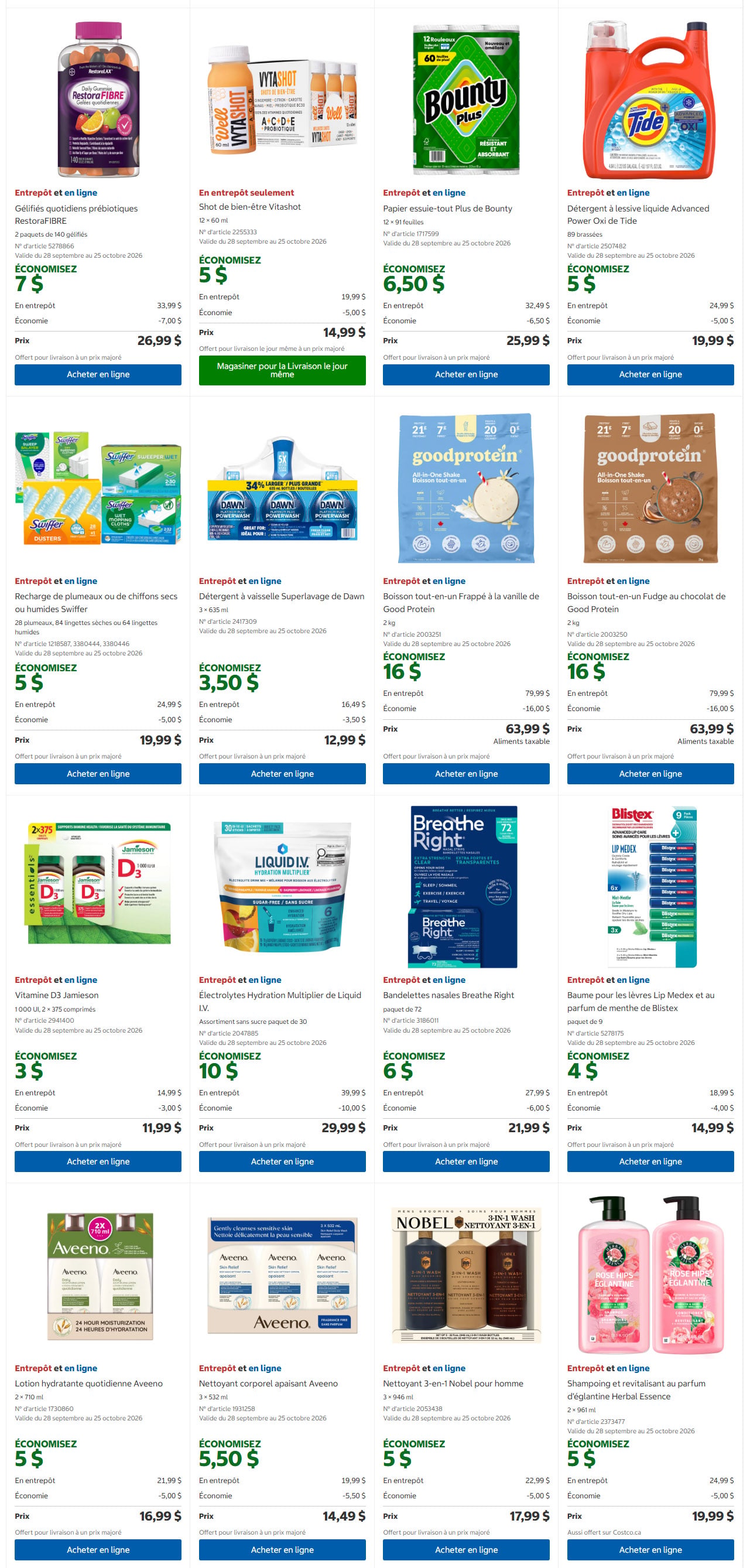 Circulaire Costco — page 6, du 28 septembre au 11 octobre 2026