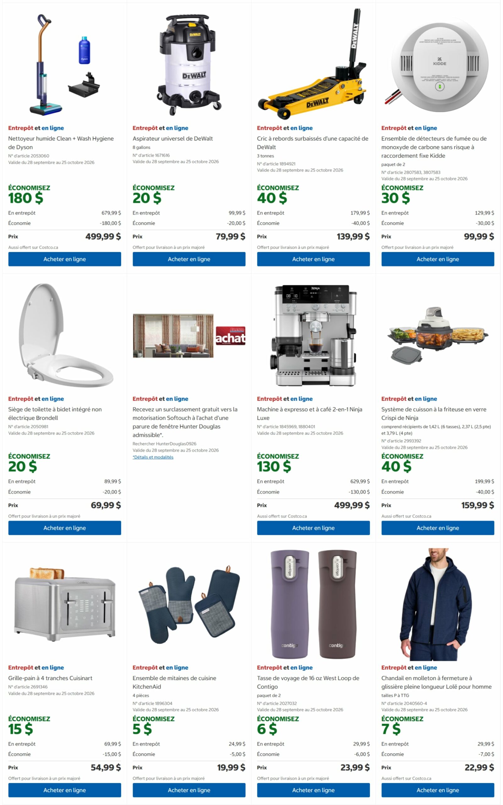 Circulaire Costco — page 3, du 28 septembre au 25 octobre 2026