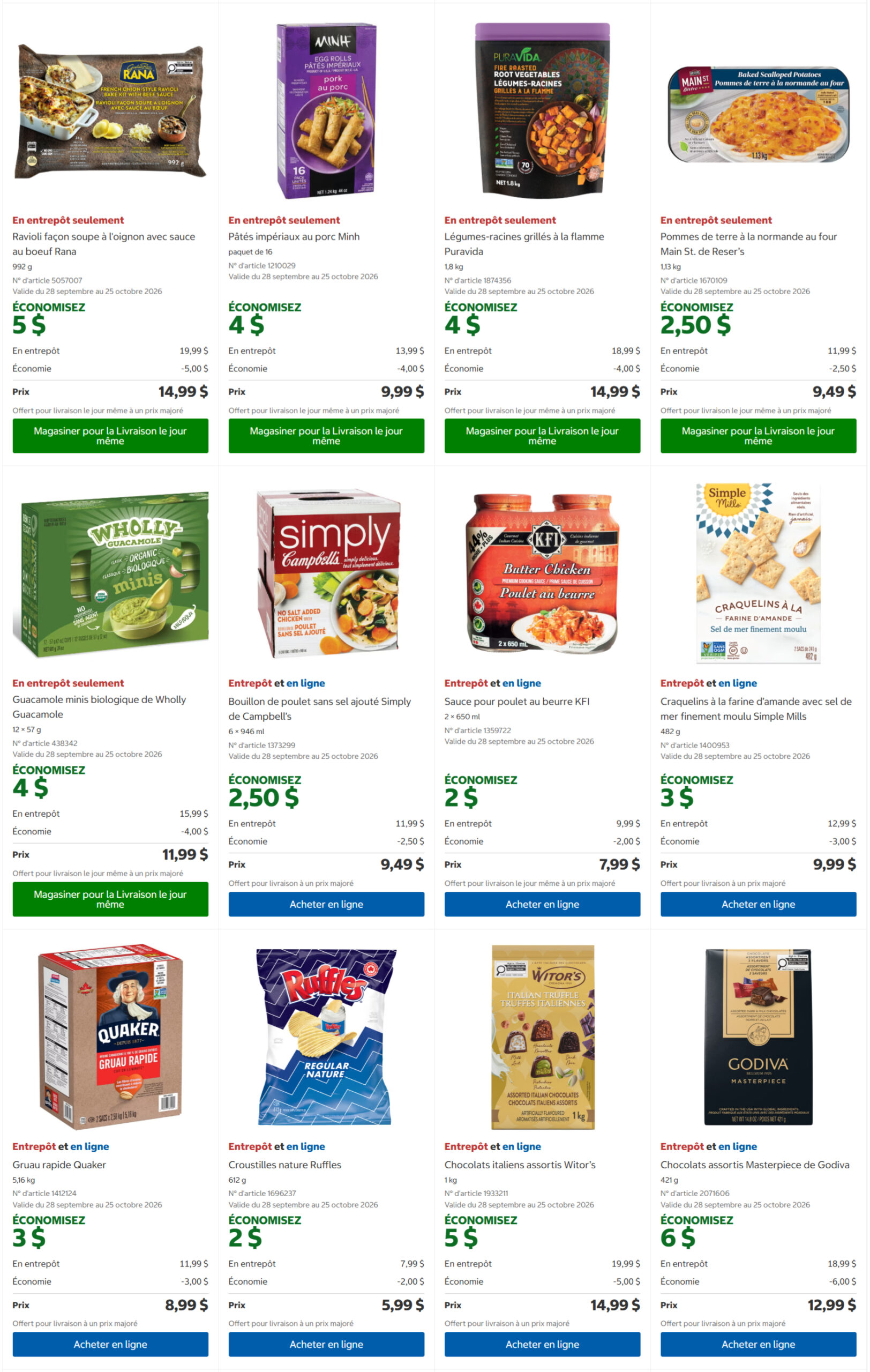 Circulaire Costco — page 5, du 28 septembre au 25 octobre 2026