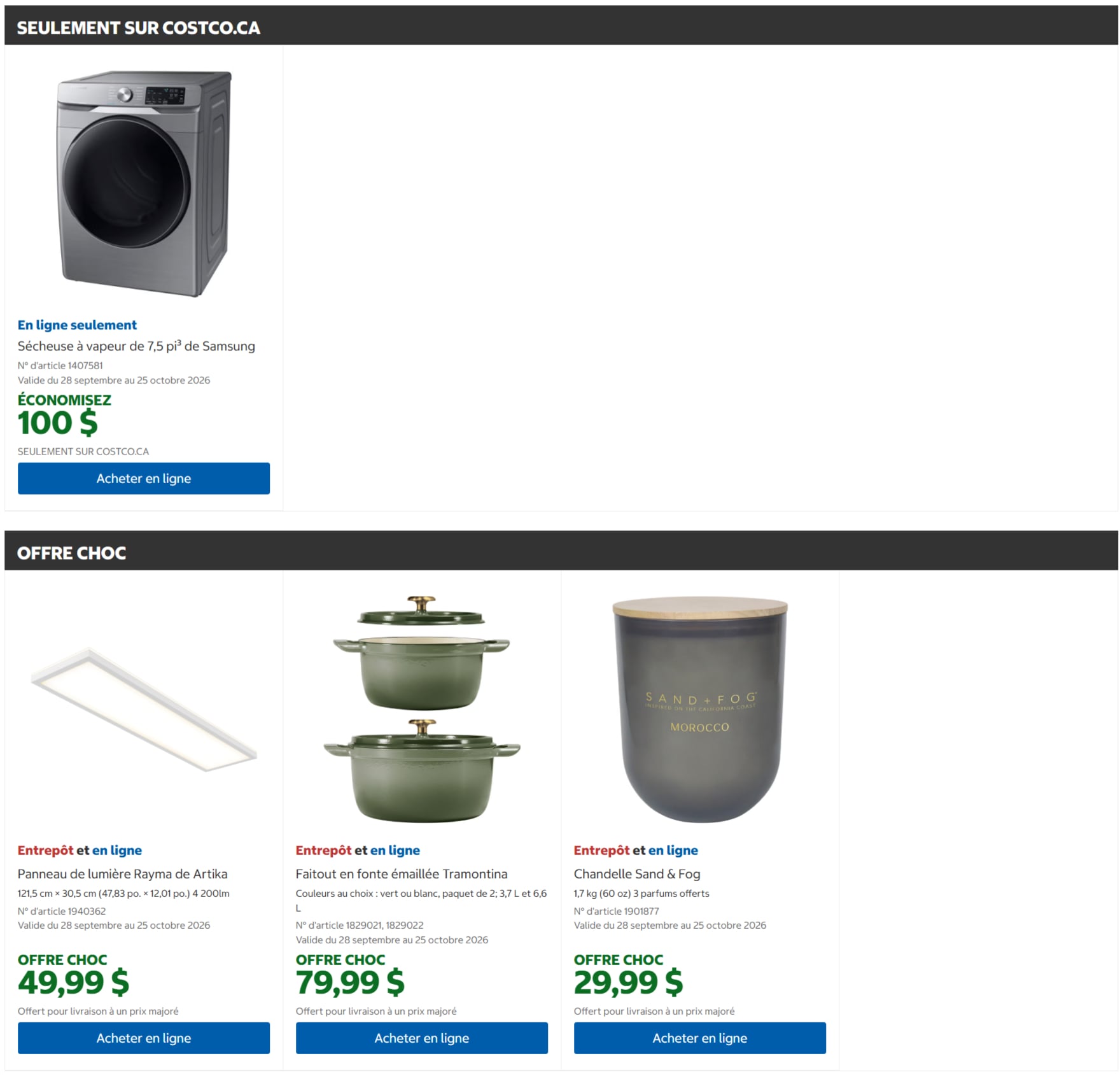 Circulaire Costco — page 10, du 28 septembre au 25 octobre 2026