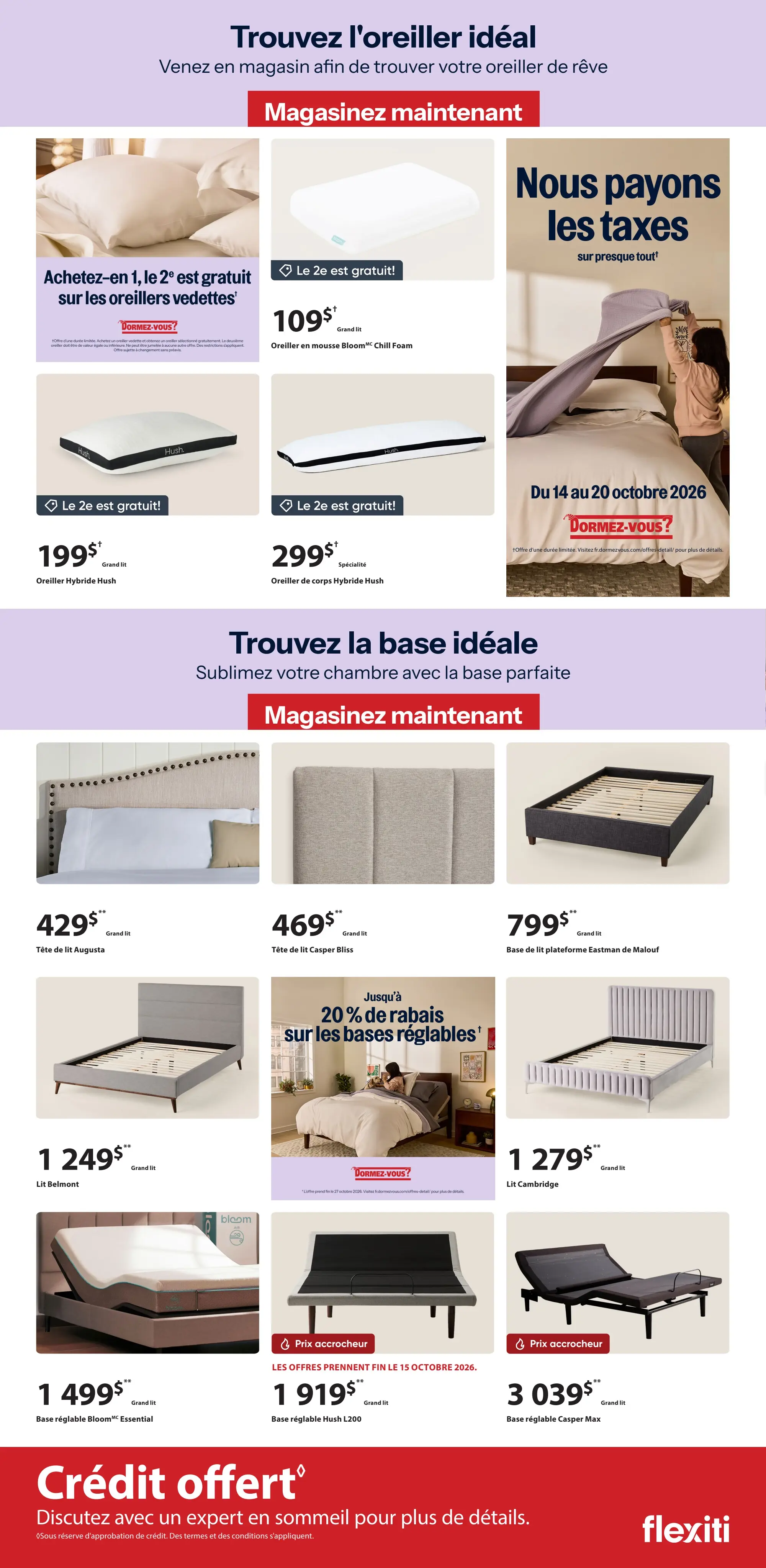 Circulaire Dormez-Vous — page 2, du 7 au 20 octobre 2026