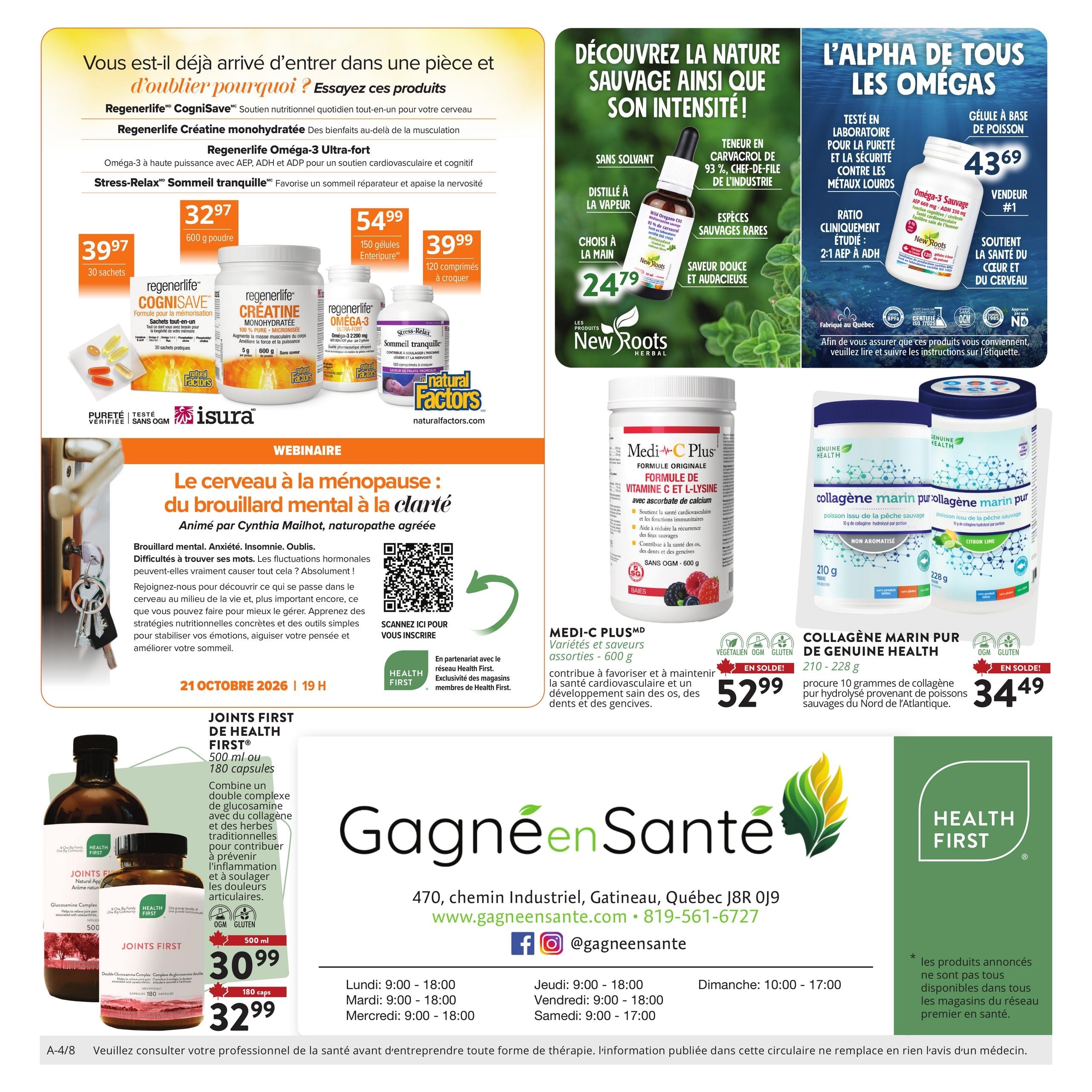Circulaire Gagne en Santé — page 4, du 2 au 17 octobre 2026