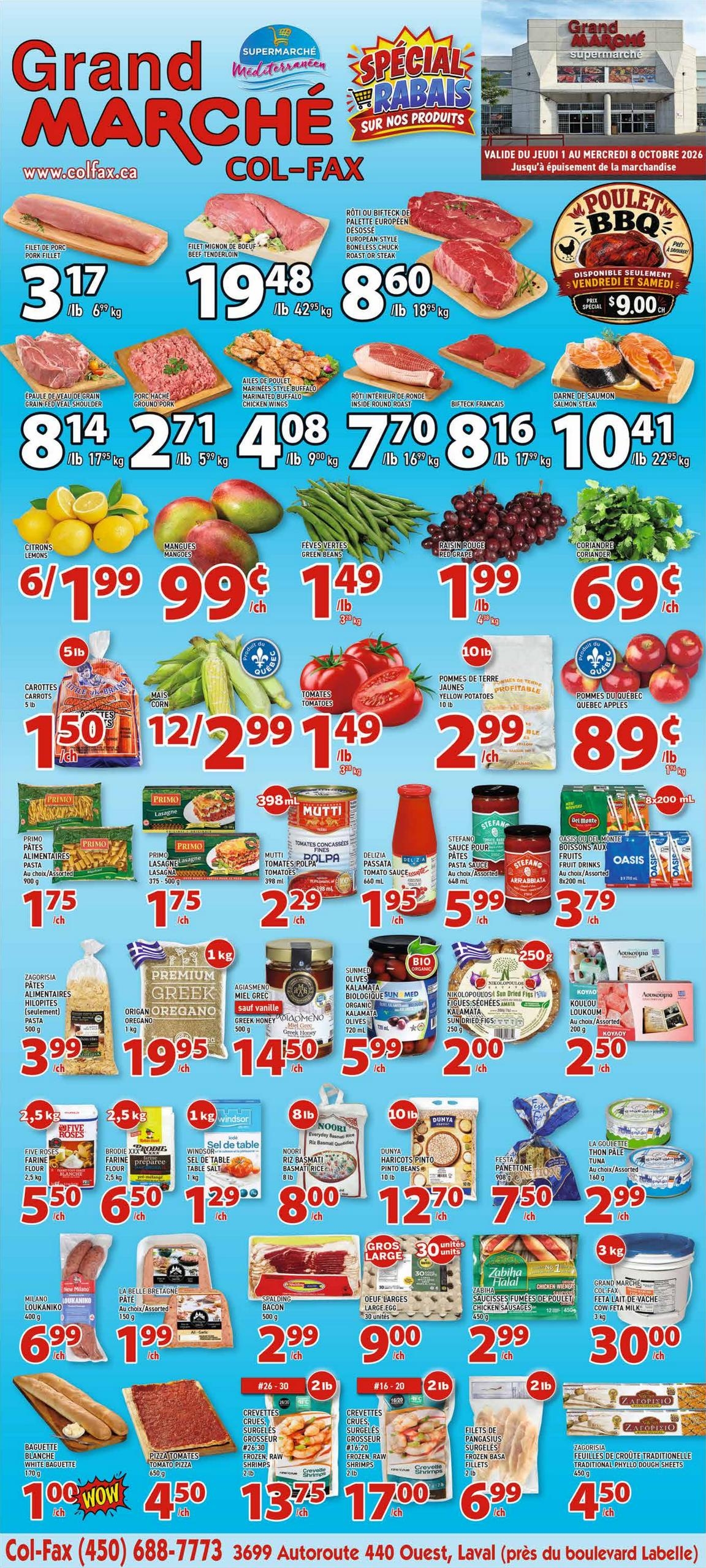 Circulaire Grand Marché Laval — page 1, du 1 au 8 octobre 2026