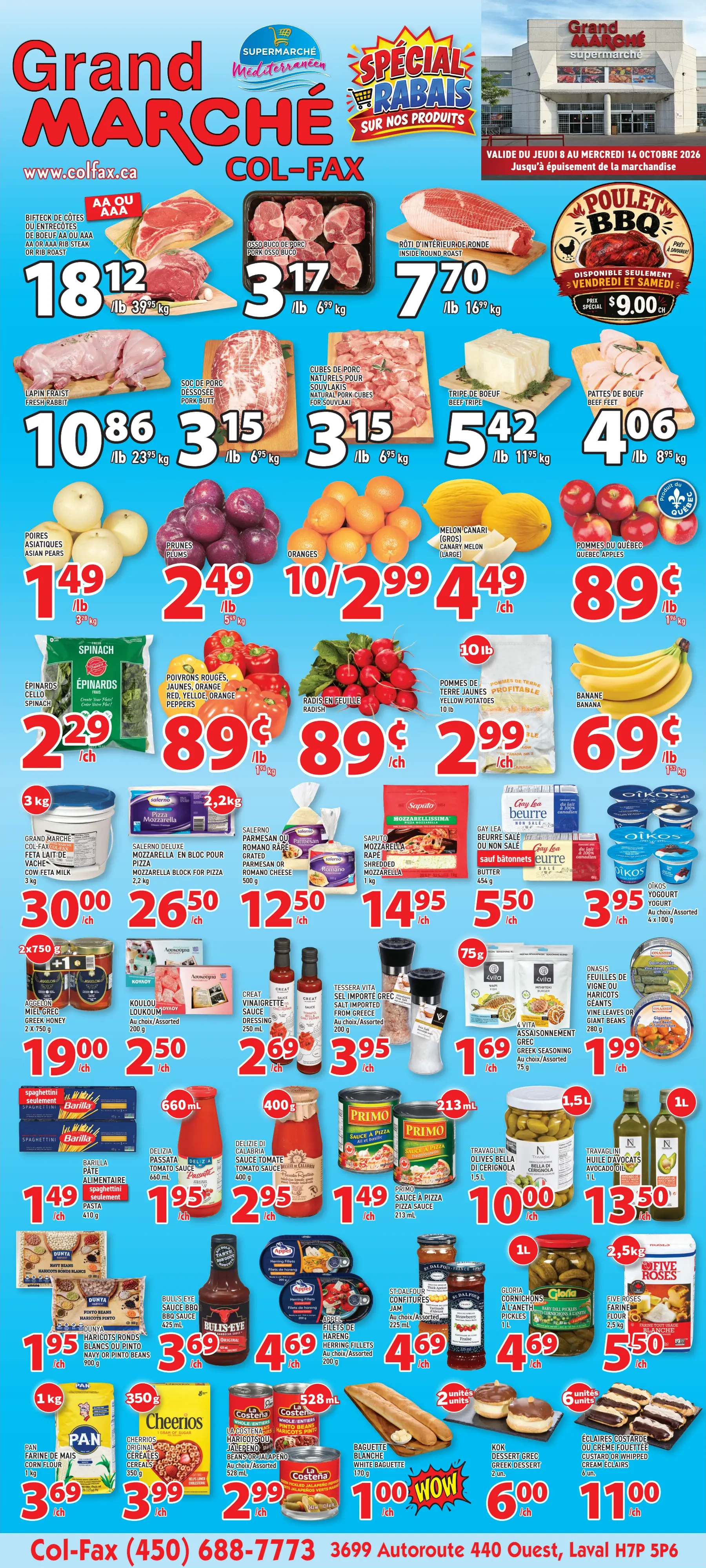 Circulaire Grand Marché Laval — page 1, du 8 au 14 octobre 2026