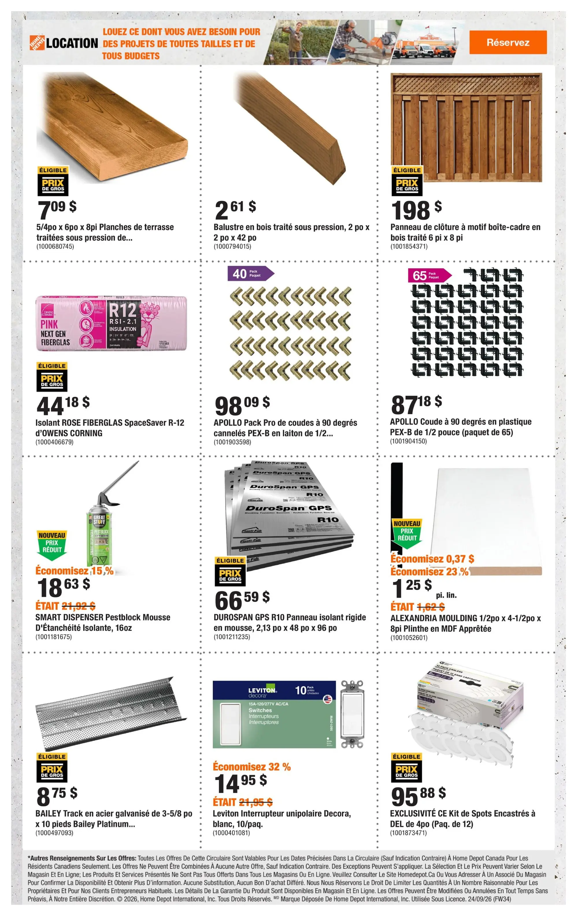 Circulaire Home Depot — page 7, du 24 septembre au 7 octobre 2026