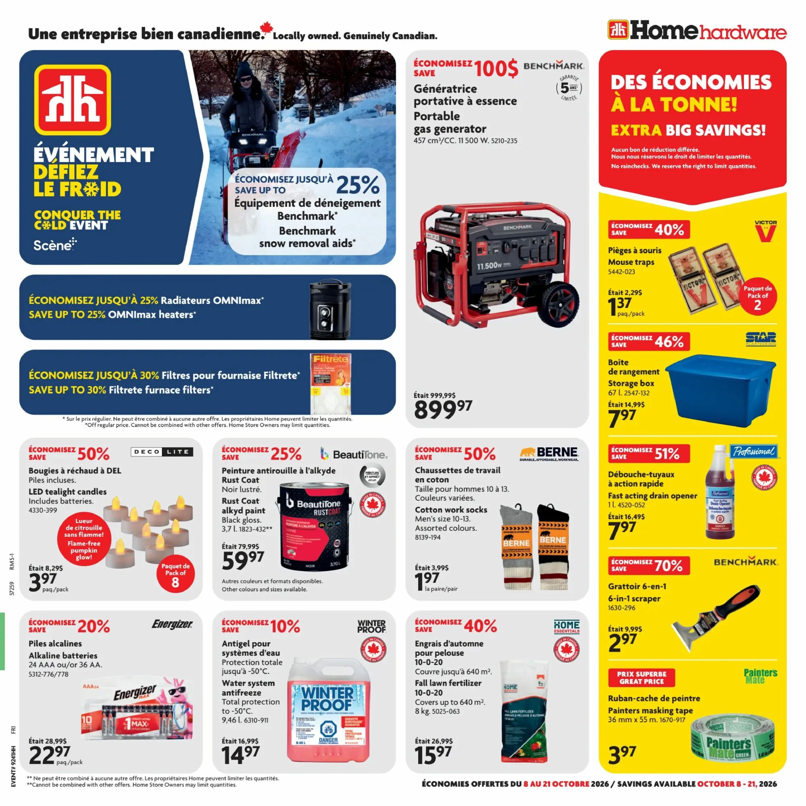 Circulaire Home Hardware — page 1, du 8 au 21 octobre 2026