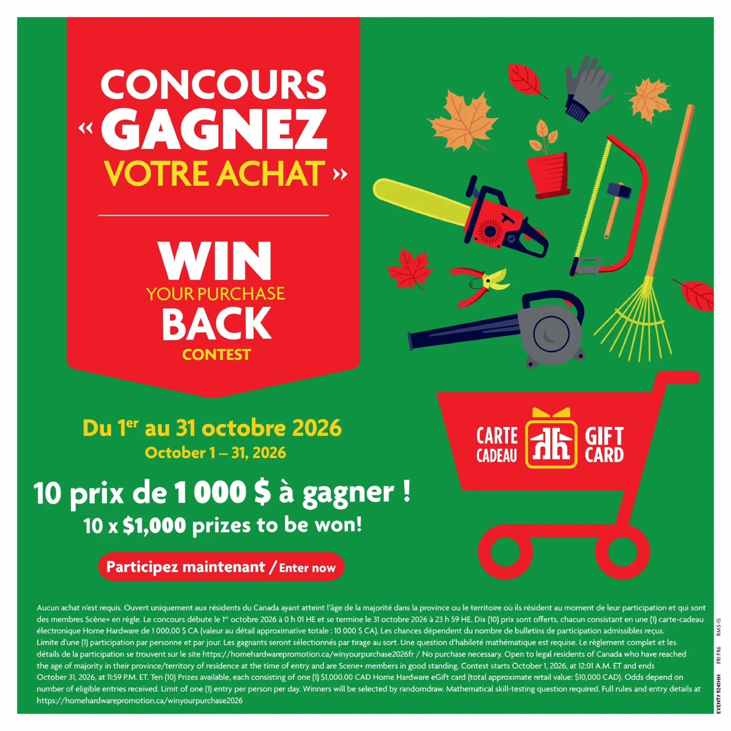 Circulaire Home Hardware — page 39, du 8 au 21 octobre 2026