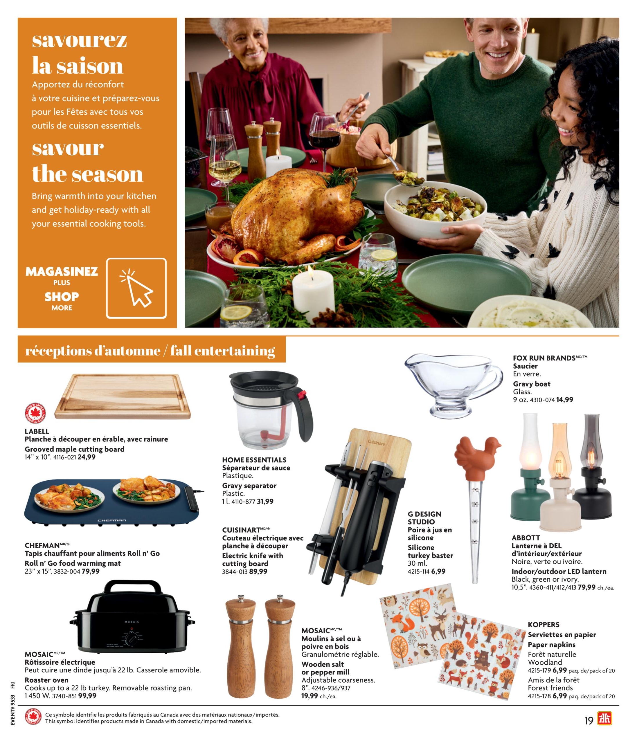 Circulaire Home Hardware Automne Et Hiver — page 19, du 13 août au 4 novembre 2026