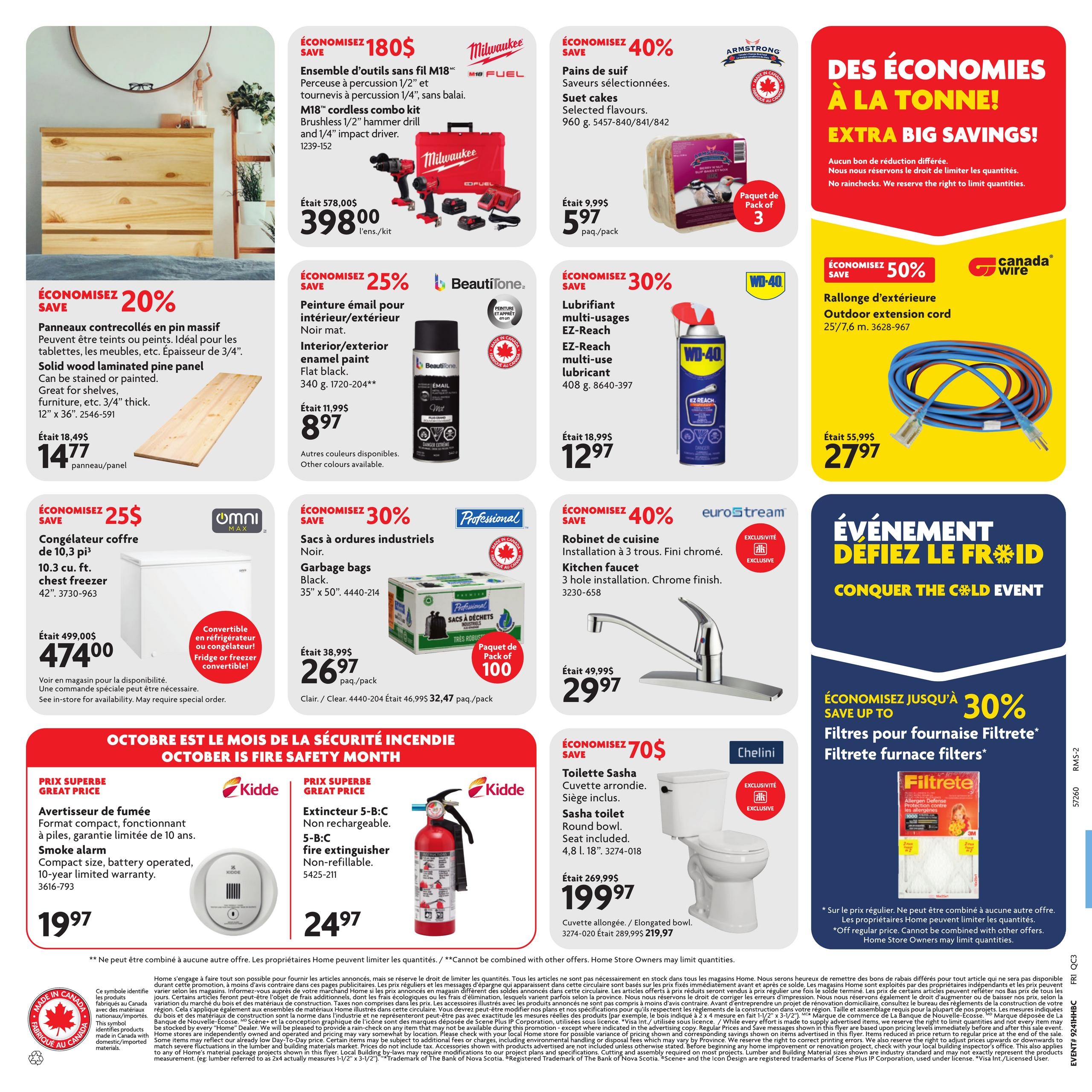 Circulaire Home Hardware Centre De Renovation — page 2, du 8 au 21 octobre 2026