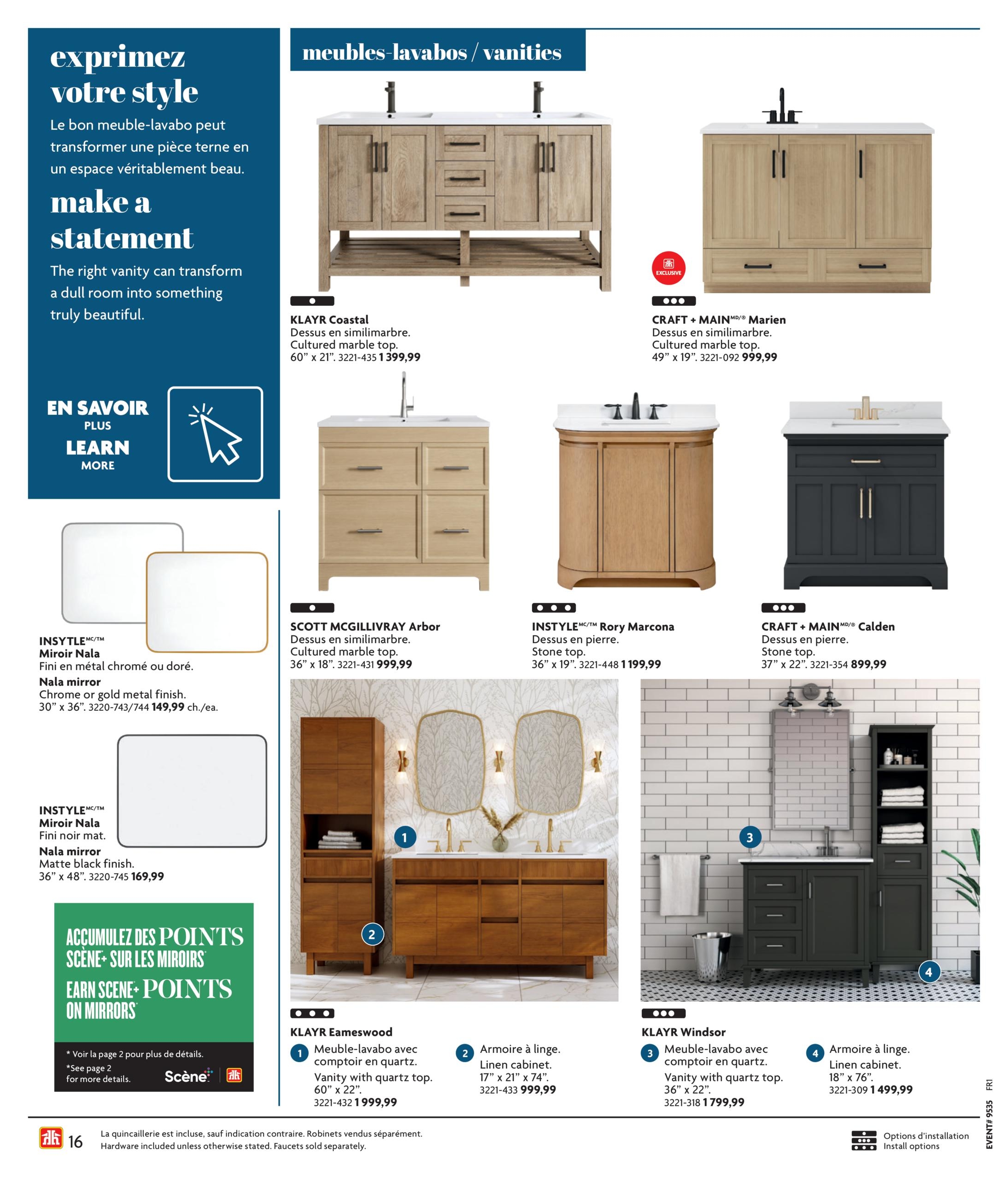 Circulaire Home Hardware Cuisine Et Salle De Bain — page 16, du 27 août au 18 novembre 2026
