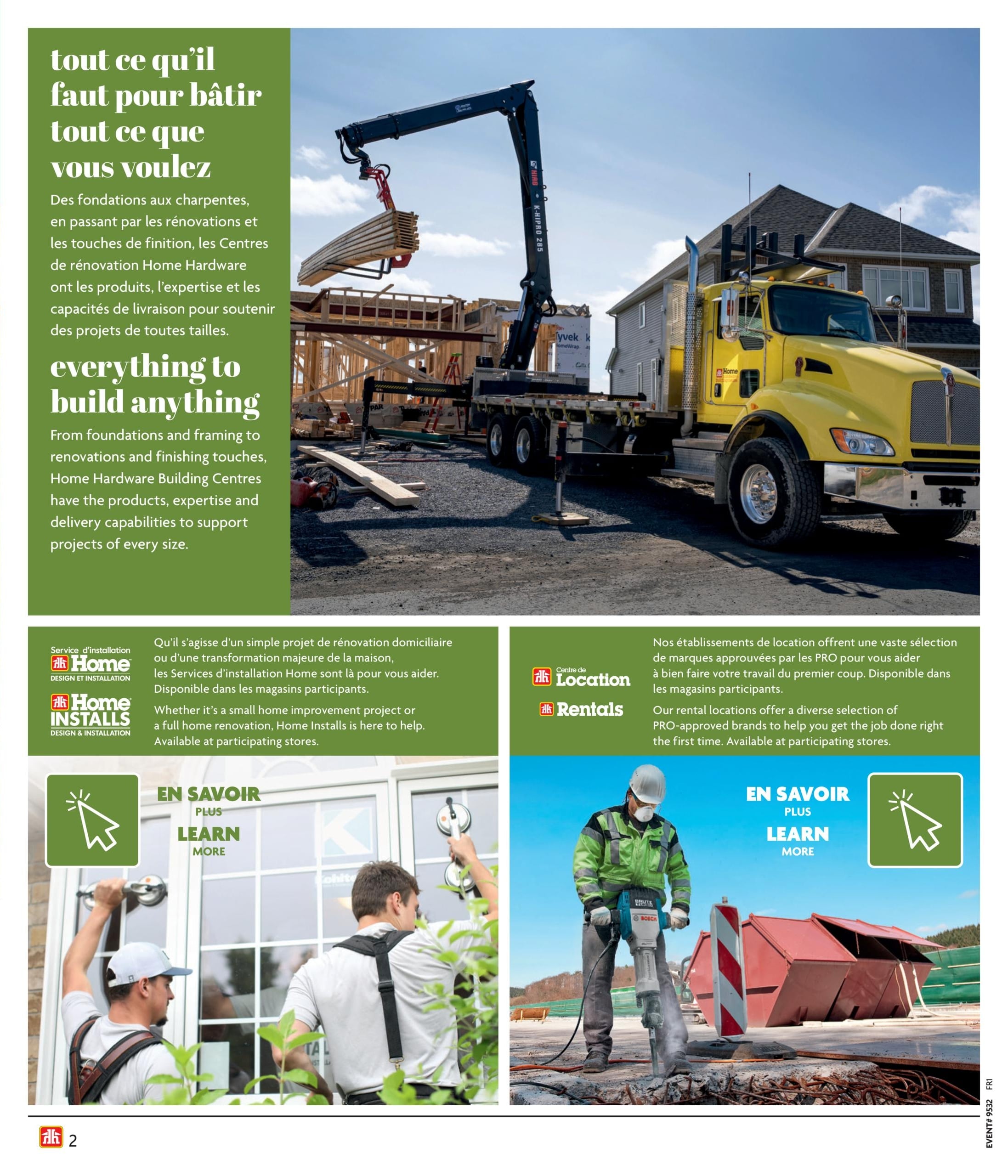 Circulaire Home Hardware Guide De Construction — page 2, du 1 octobre au 30 janvier 2027