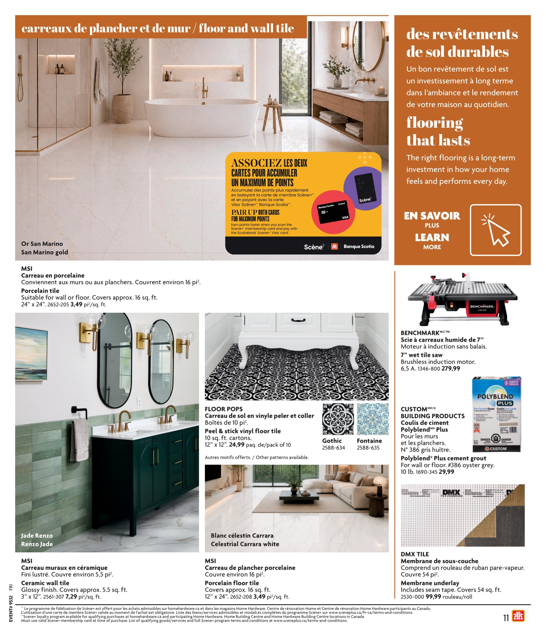 Circulaire Home Hardware Guide De Construction — page 11, du 1 octobre au 30 janvier 2027