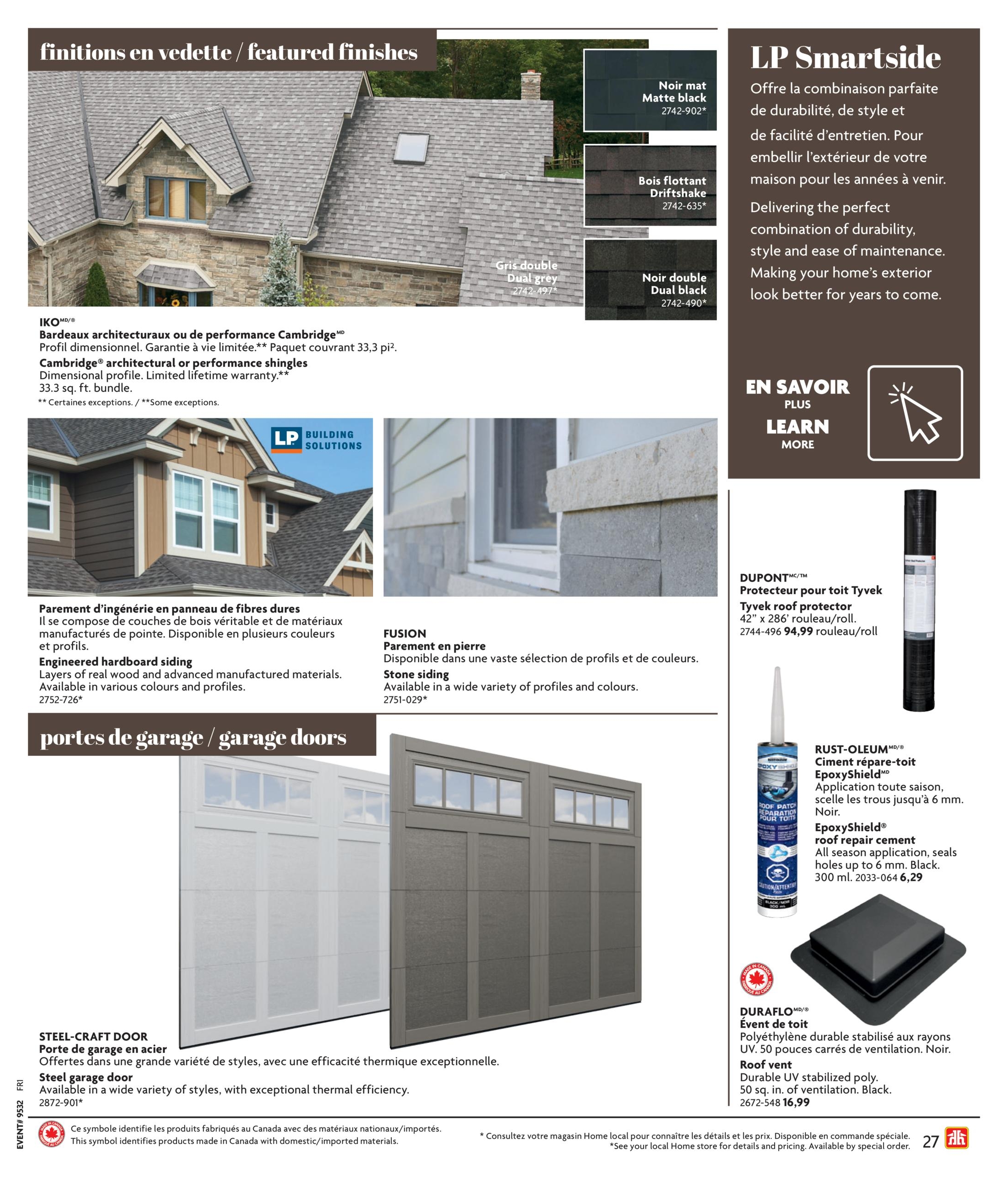 Circulaire Home Hardware Guide De Construction — page 27, du 1 octobre au 30 janvier 2027