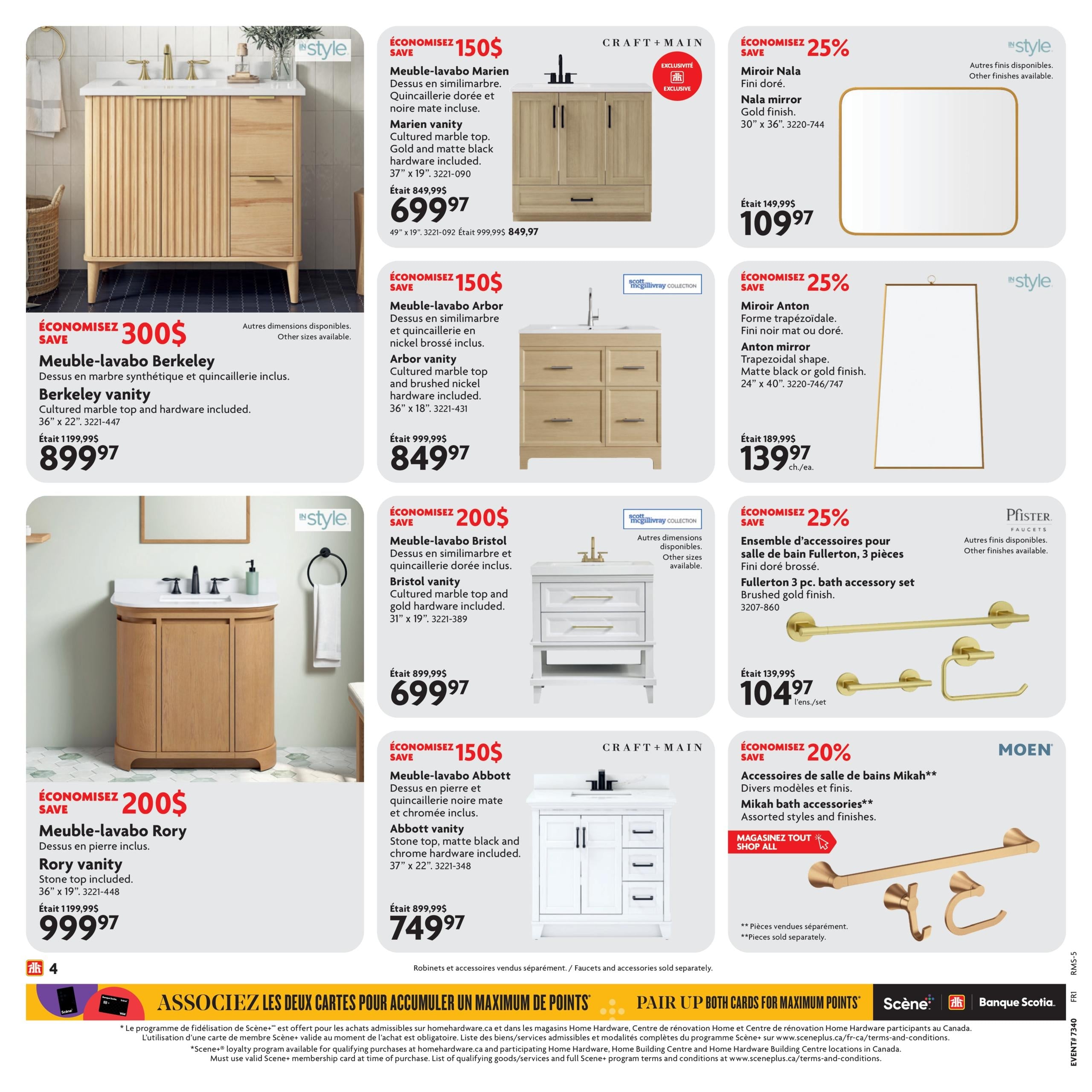Circulaire Home Hardware Solde Ultime Salle De Bain — page 4, du 1 au 28 octobre 2026