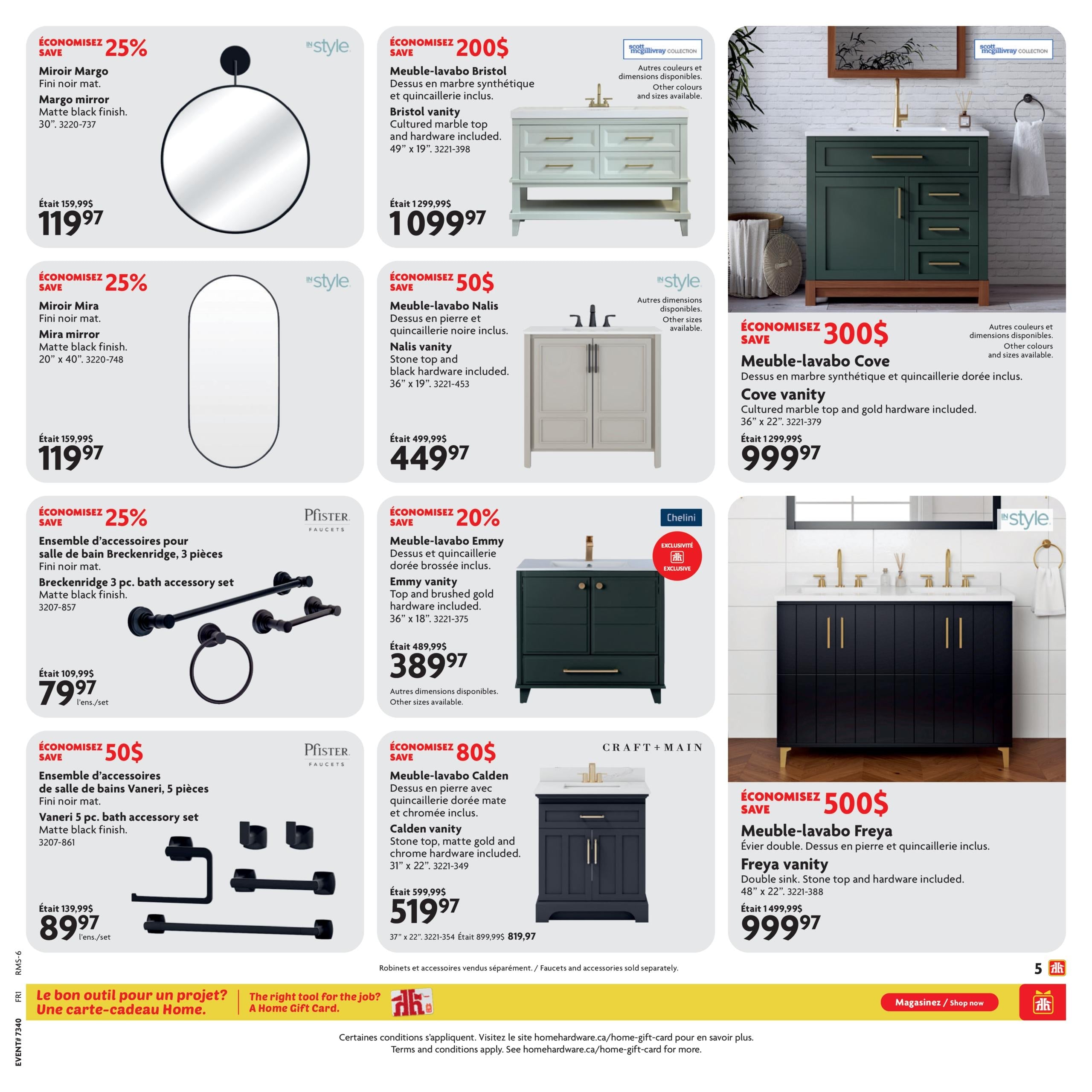 Circulaire Home Hardware Solde Ultime Salle De Bain — page 5, du 1 au 28 octobre 2026