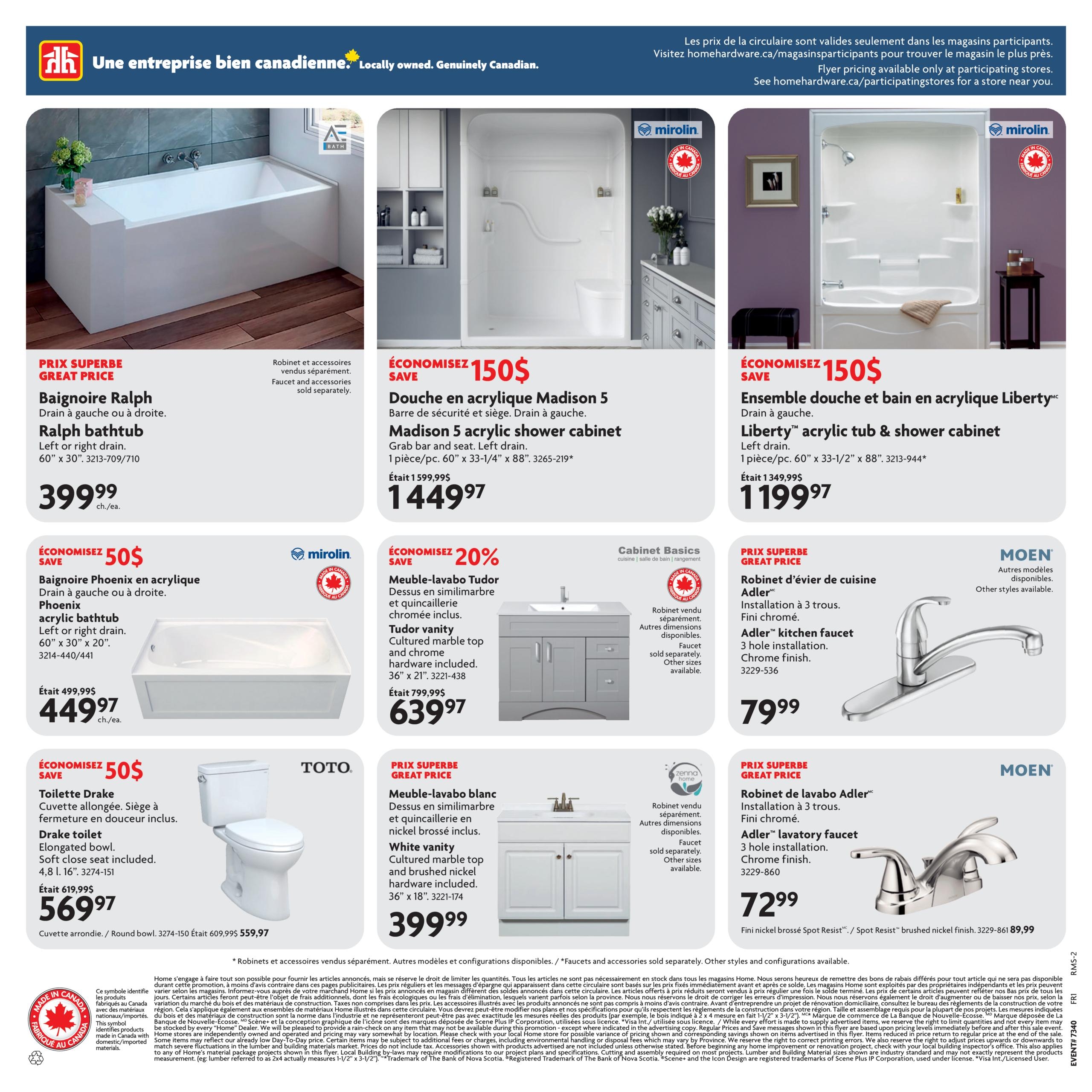 Circulaire Home Hardware Solde Ultime Salle De Bain — page 8, du 1 au 28 octobre 2026