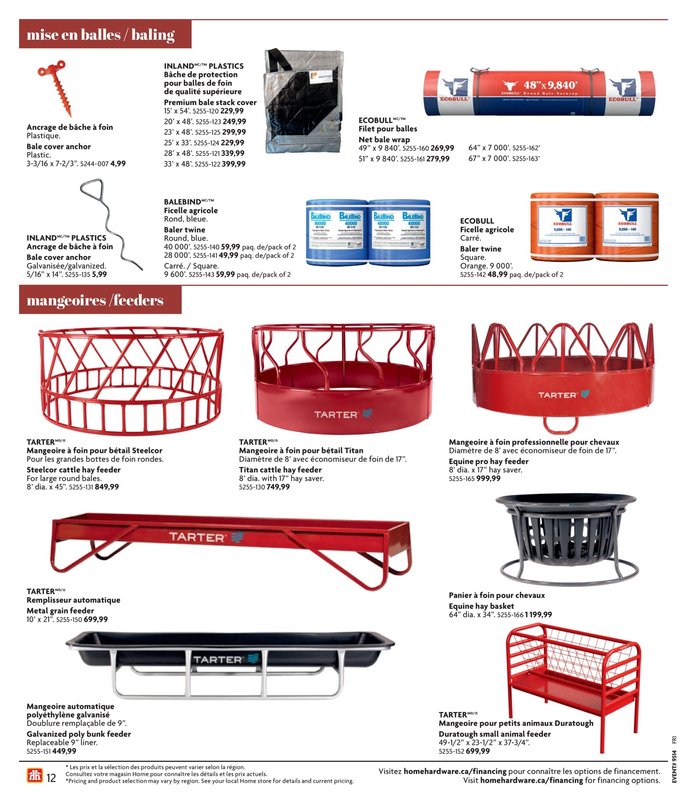 Circulaire Home Hardware Vie A La Ferme Et Rurale — page 12, du 2 avril au 31 décembre 2026
