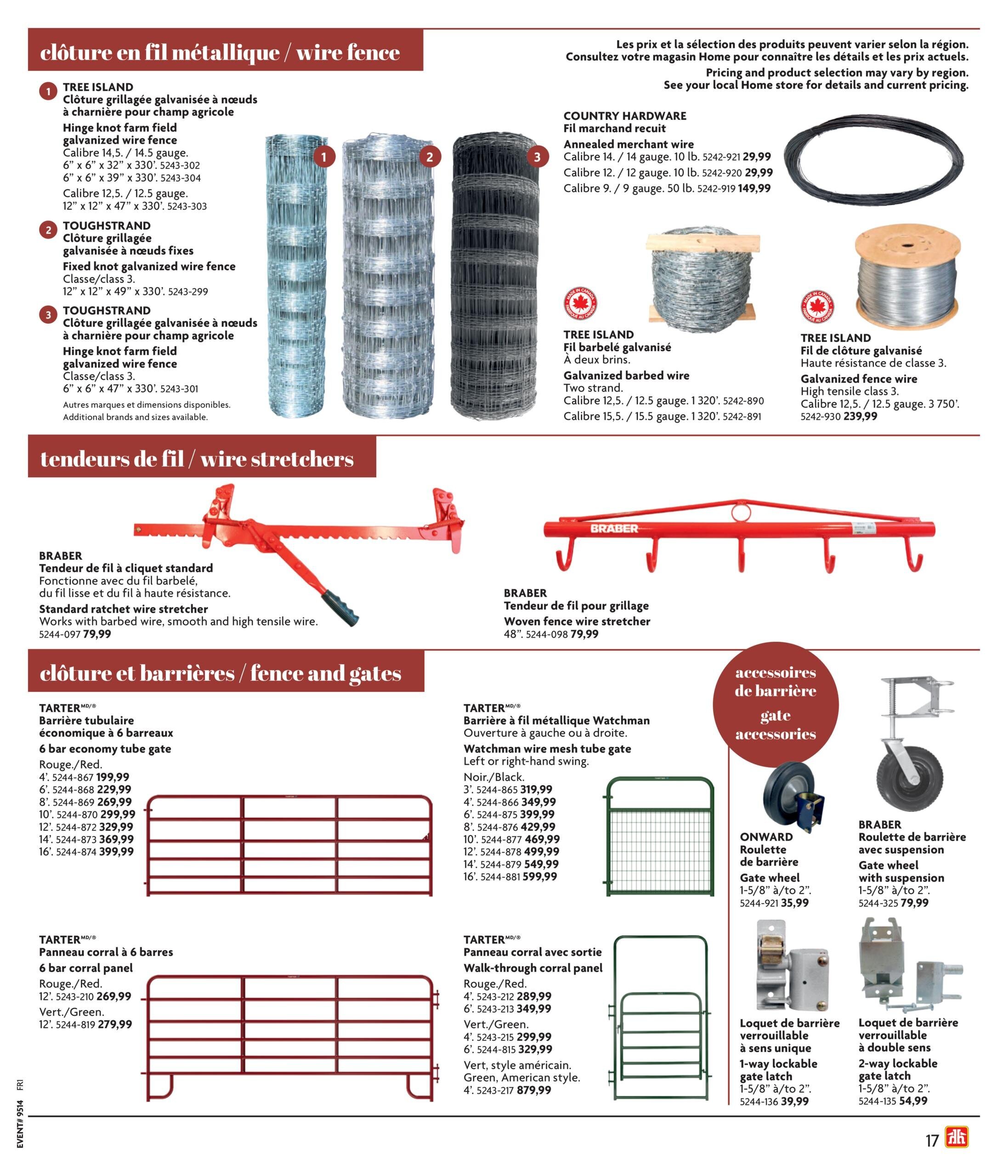 Circulaire Home Hardware Vie A La Ferme Et Rurale — page 17, du 2 avril au 31 décembre 2026