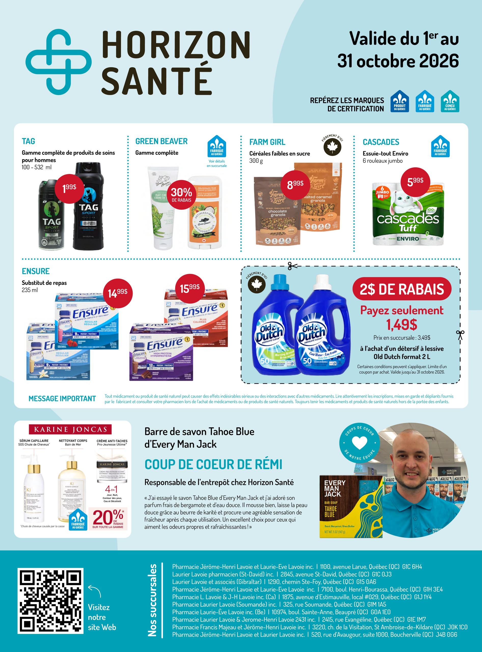 Circulaire Horizon Santé — page 1, du 1 au 31 octobre 2026