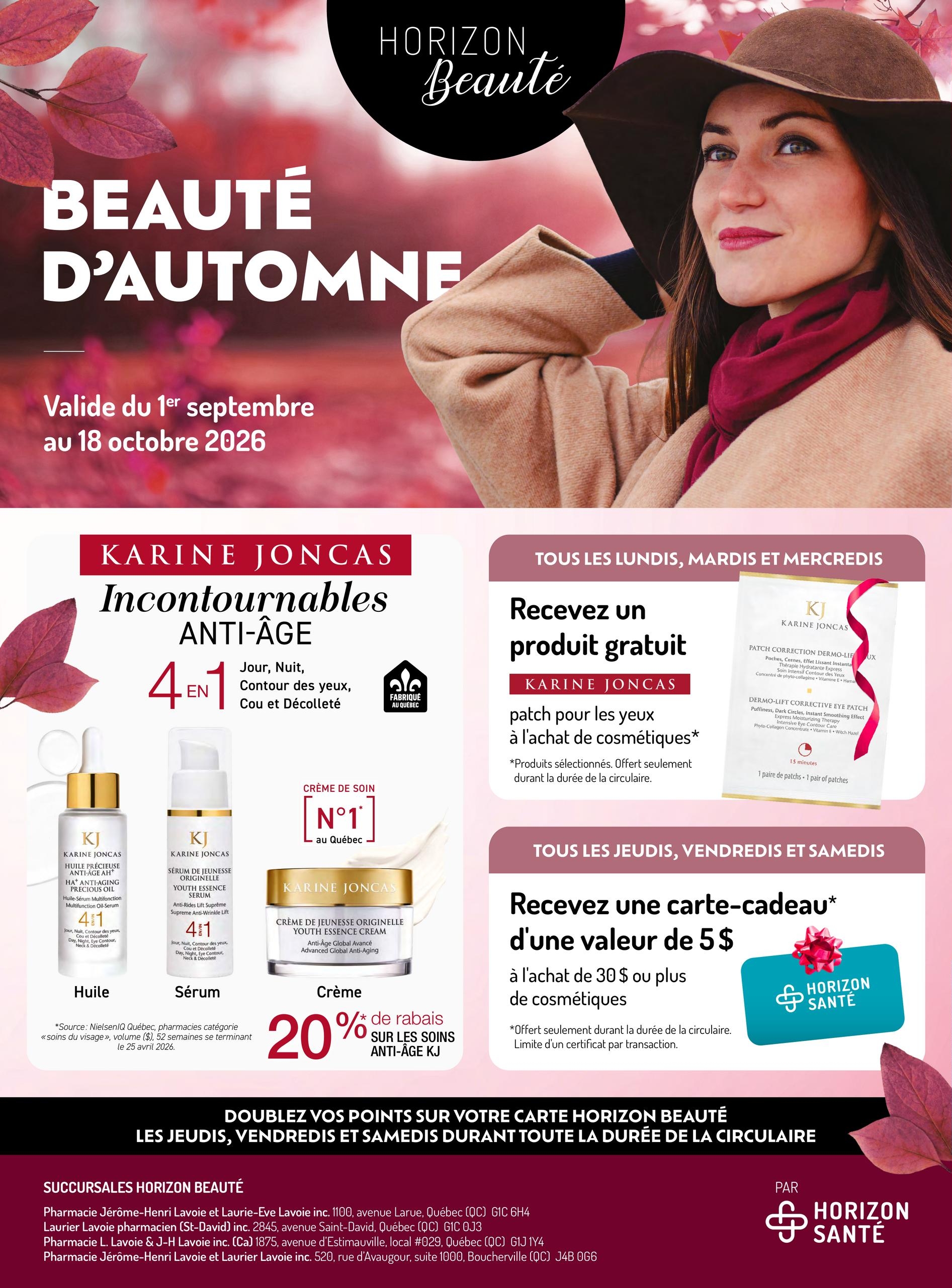 Circulaire Horizon Santé Beaute D Automne — page 1, du 1 septembre au 18 octobre 2026